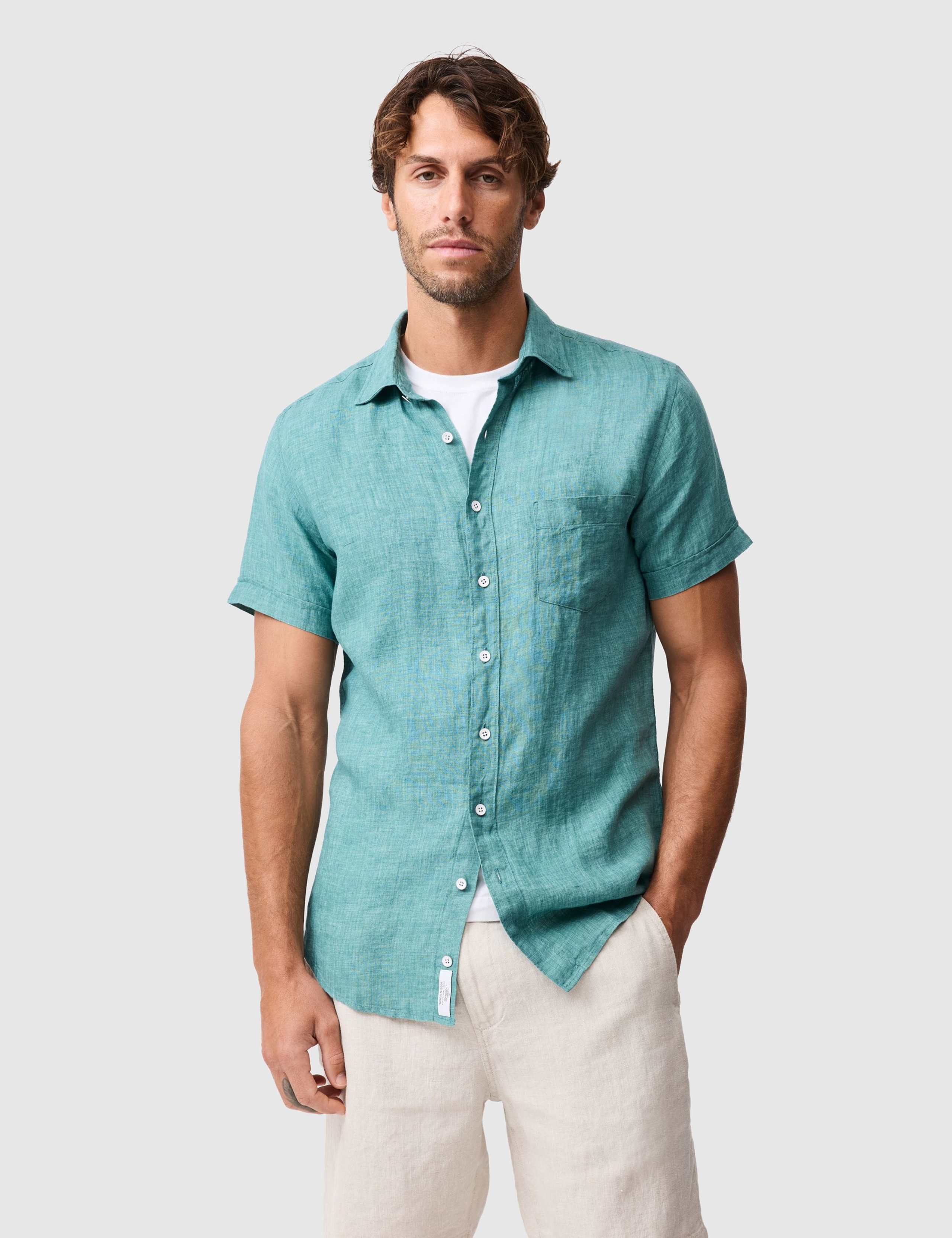 Palm Beach Slim Fit Pure Linen Shirt