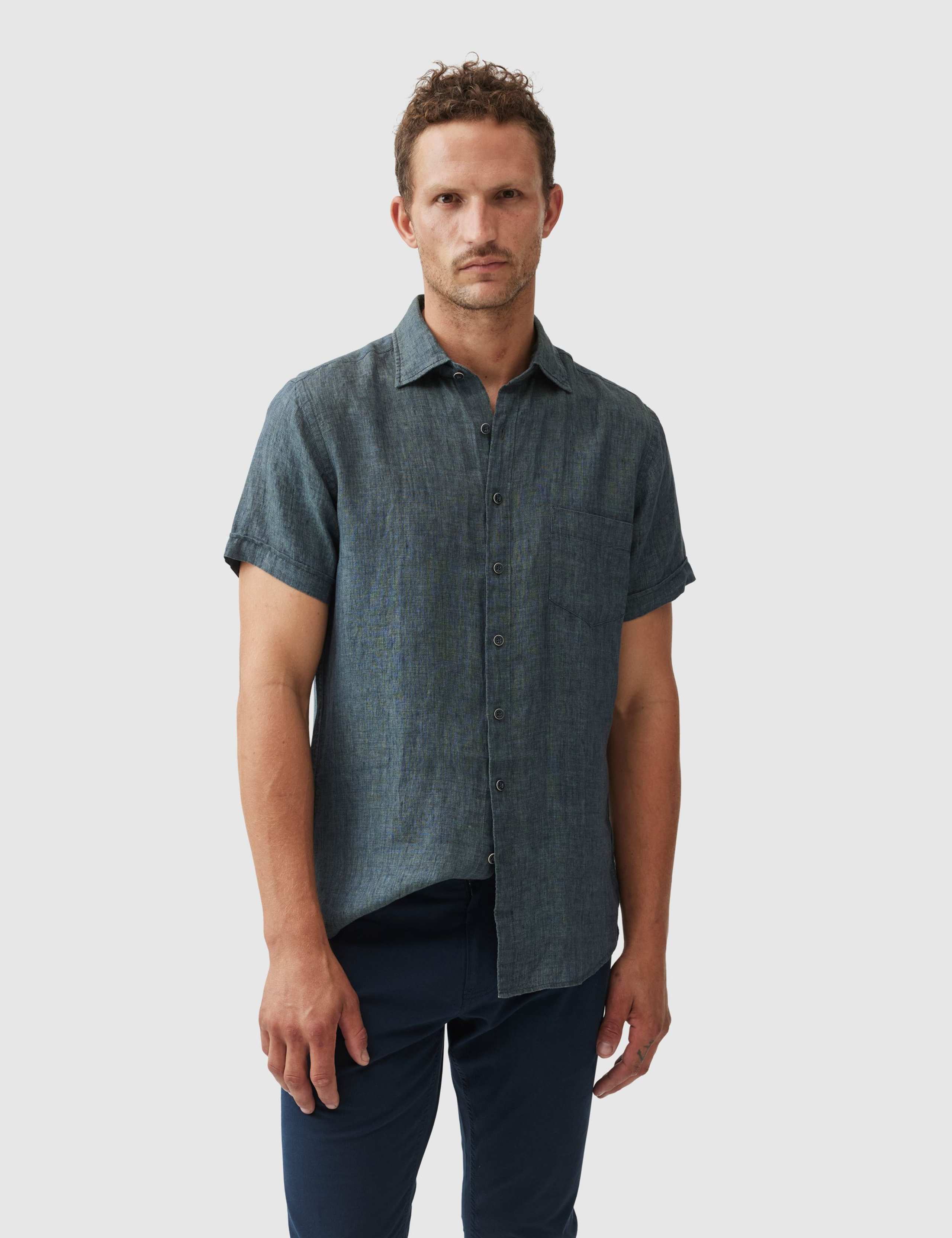 Palm Beach Slim Fit Pure Linen Shirt