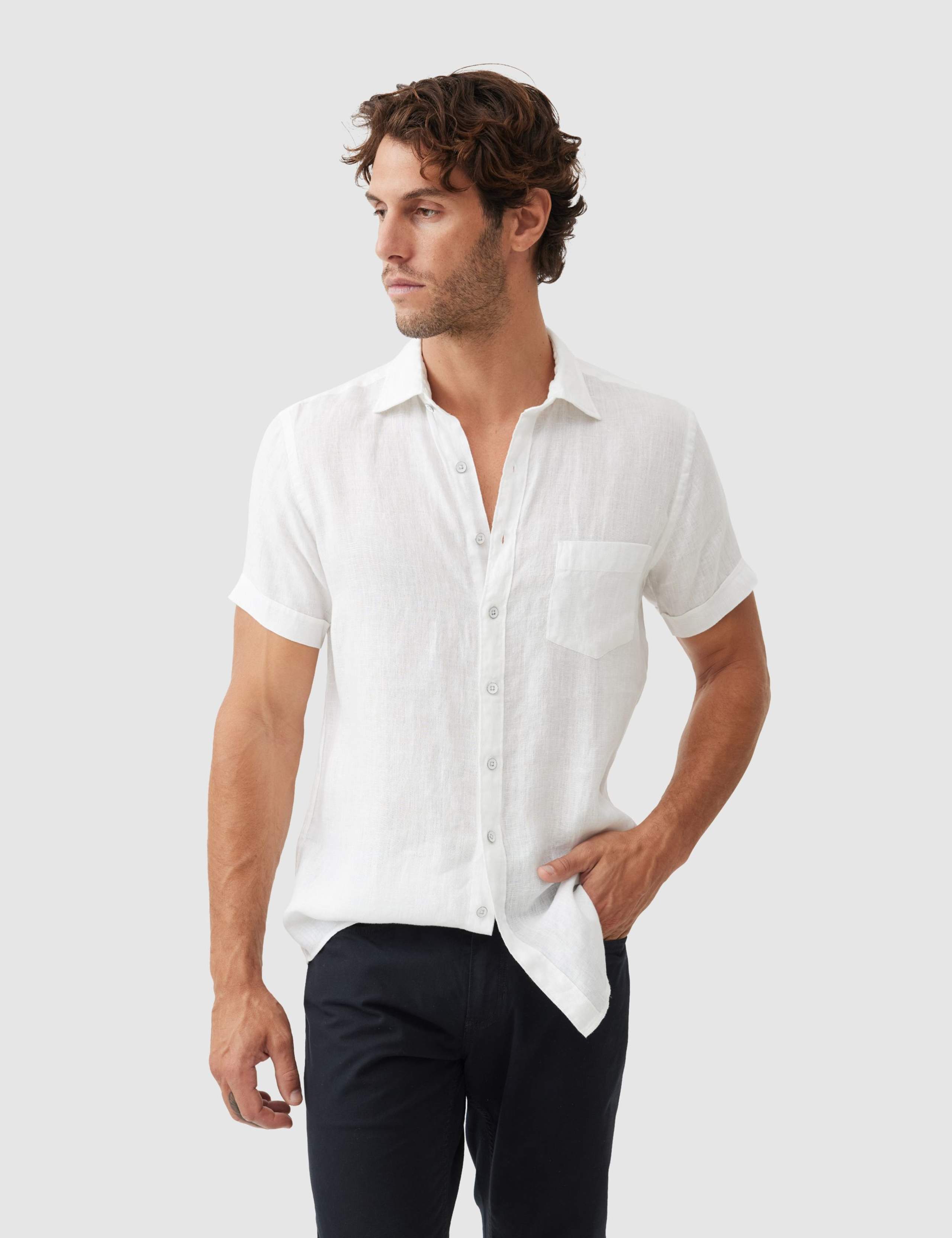 Palm Beach Slim Fit Pure Linen Shirt