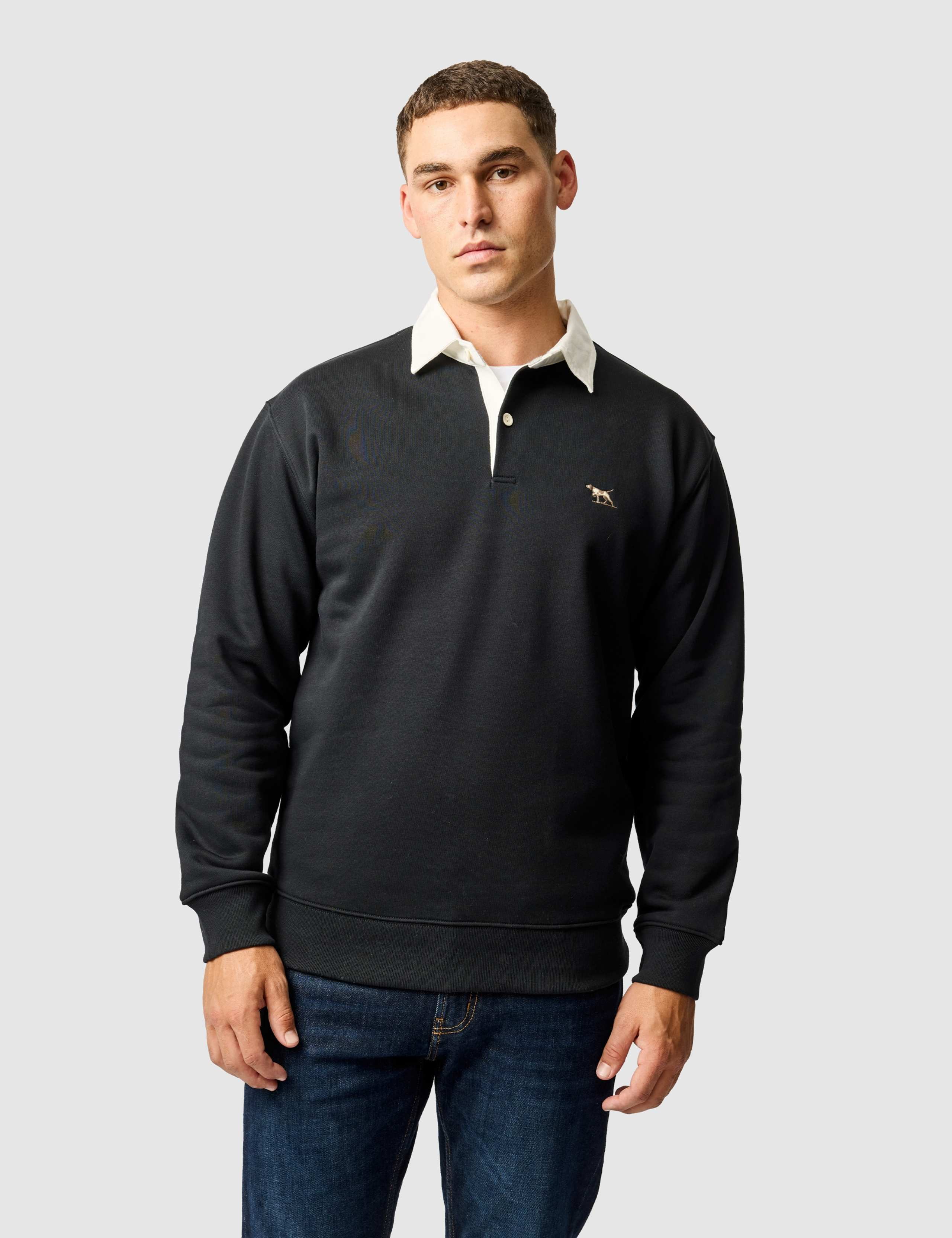 Otago Cotton Rich Rugby Collar Sweatshirt
