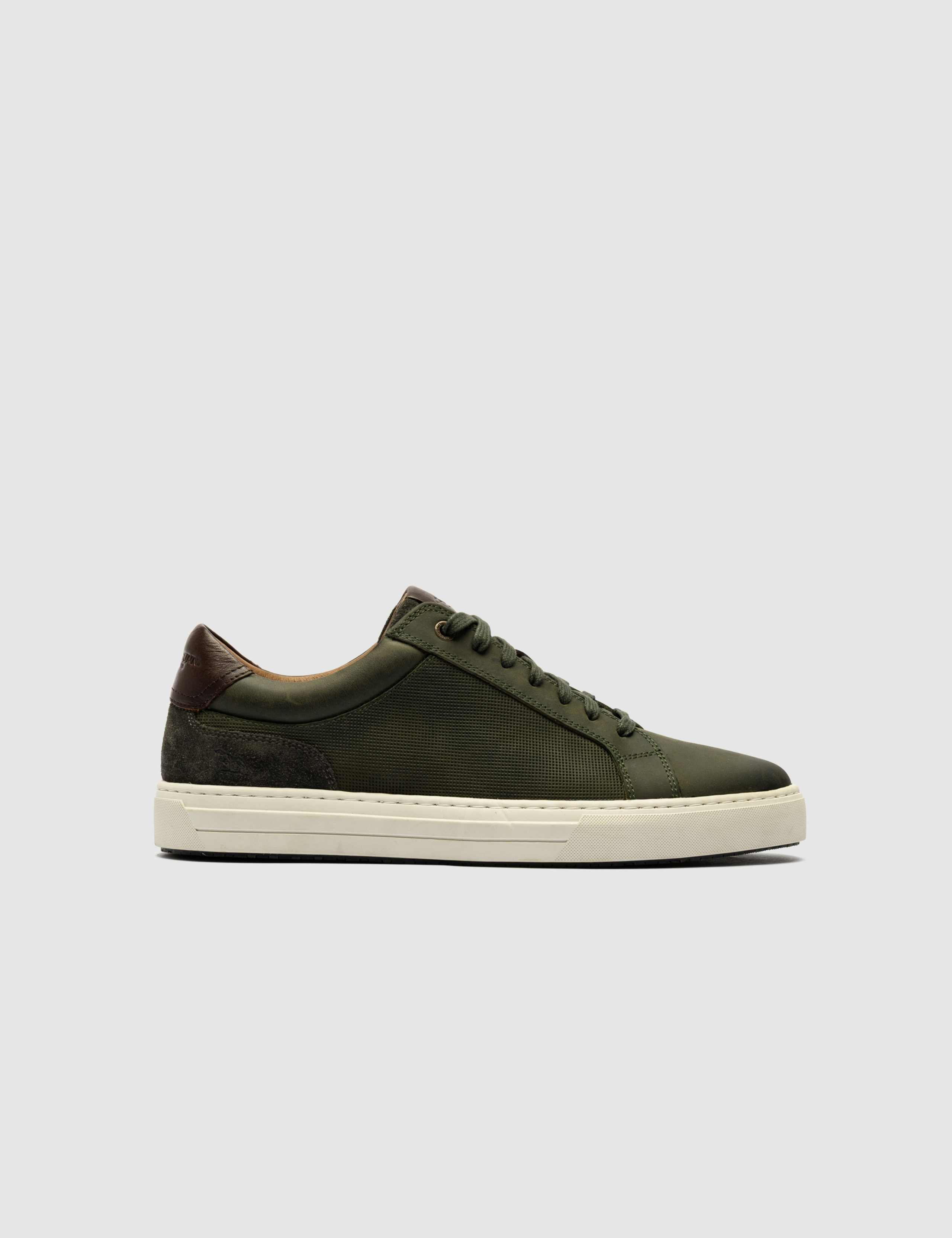 Leather Lace Up Trainers