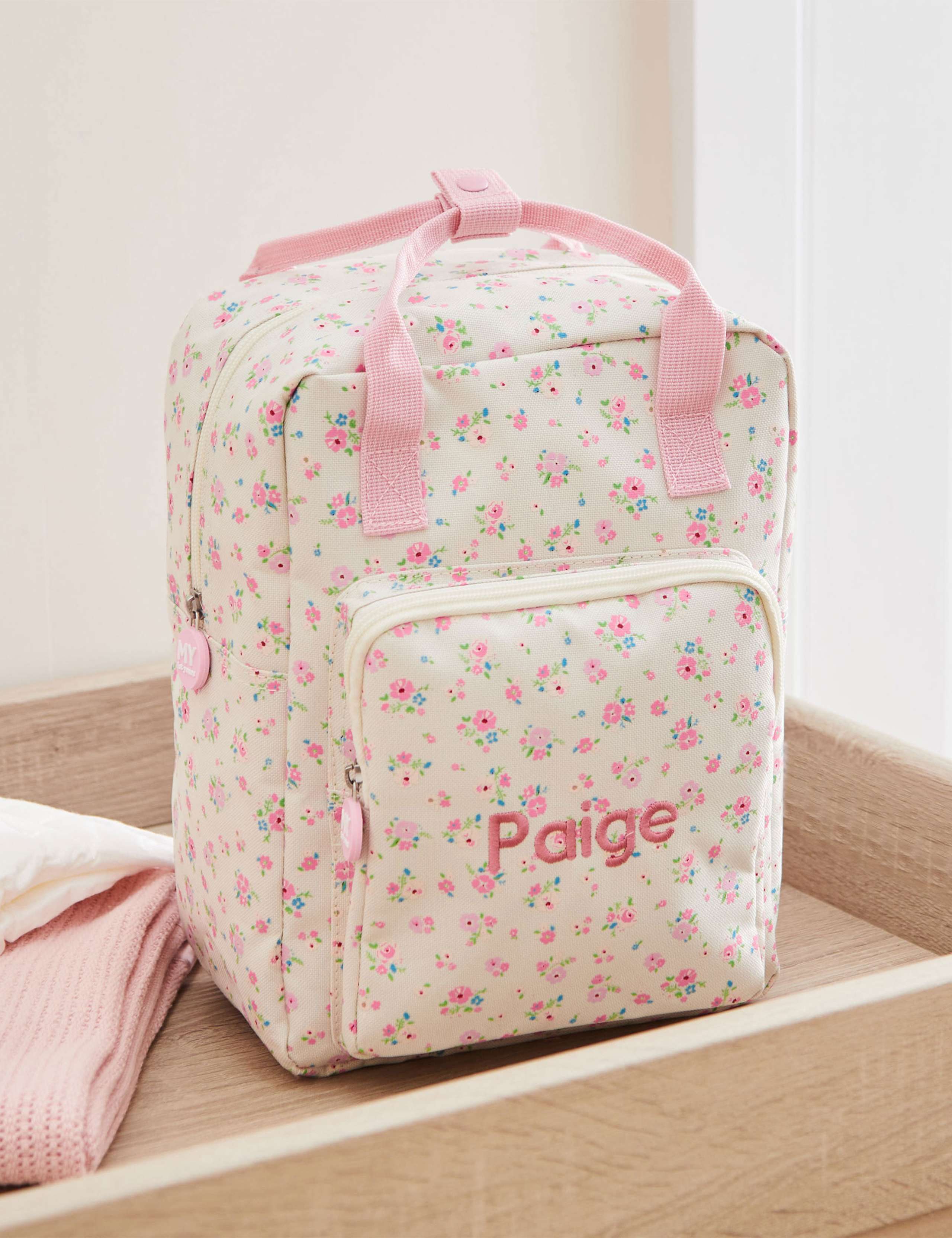 Personalised Ditsy Print Medium Backpack