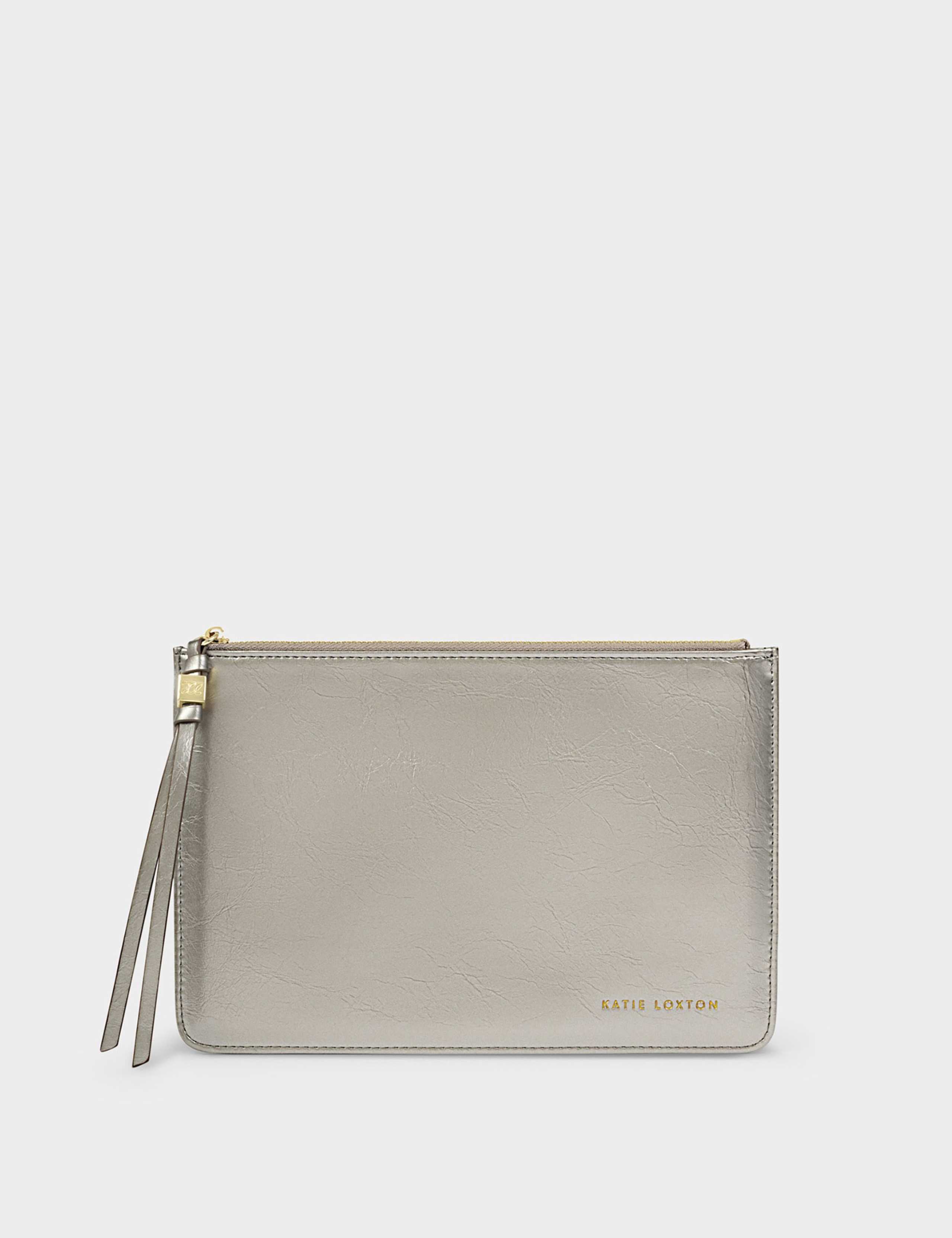 Faux Leather Tassel Charm Pouch Purse