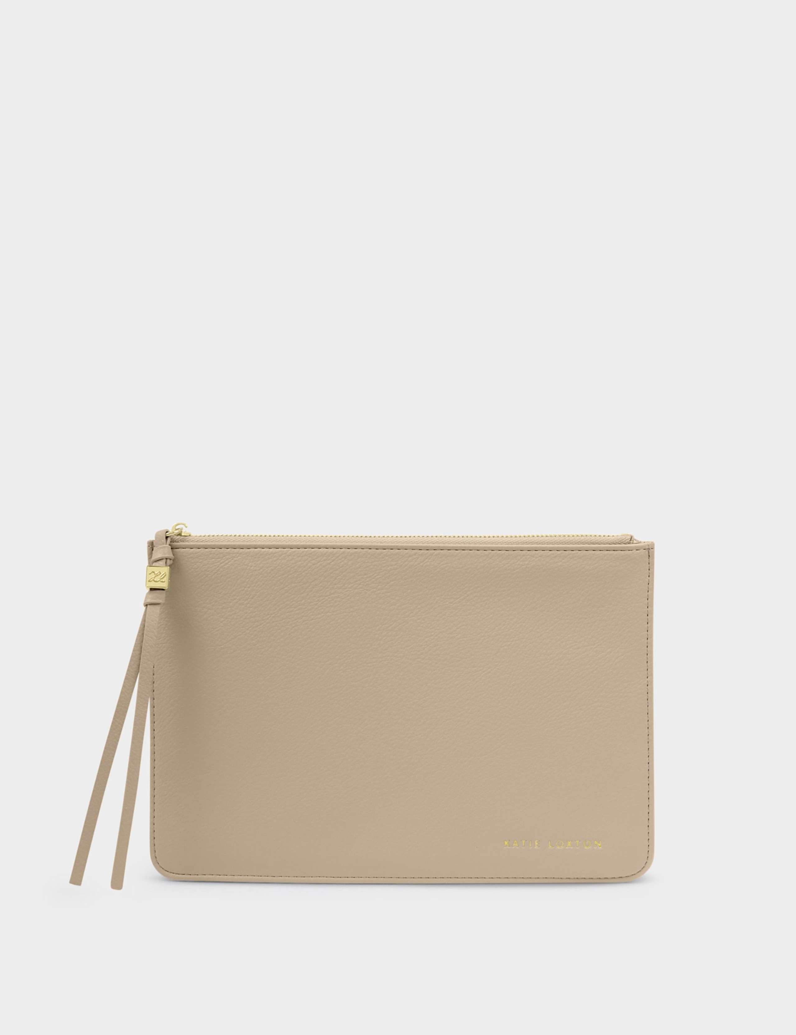 Faux Leather Tassel Charm Pouch Purse