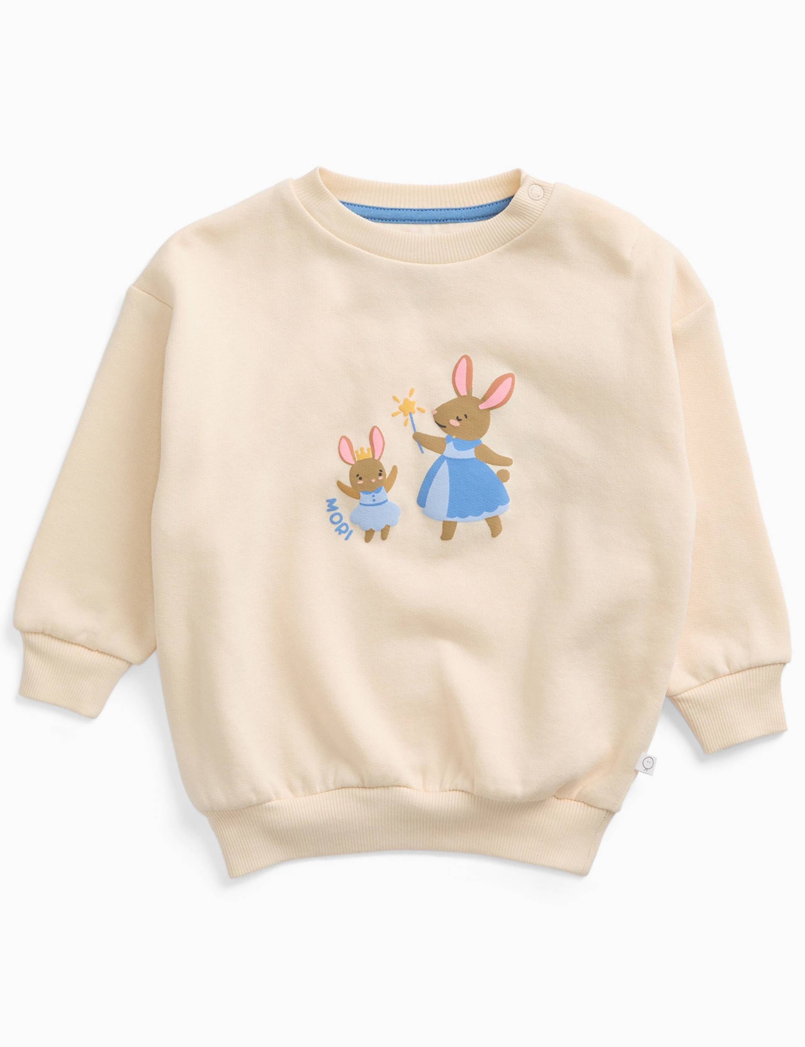 Cotton Blend Bunny Sweatshirt (3 Months-6 Years)