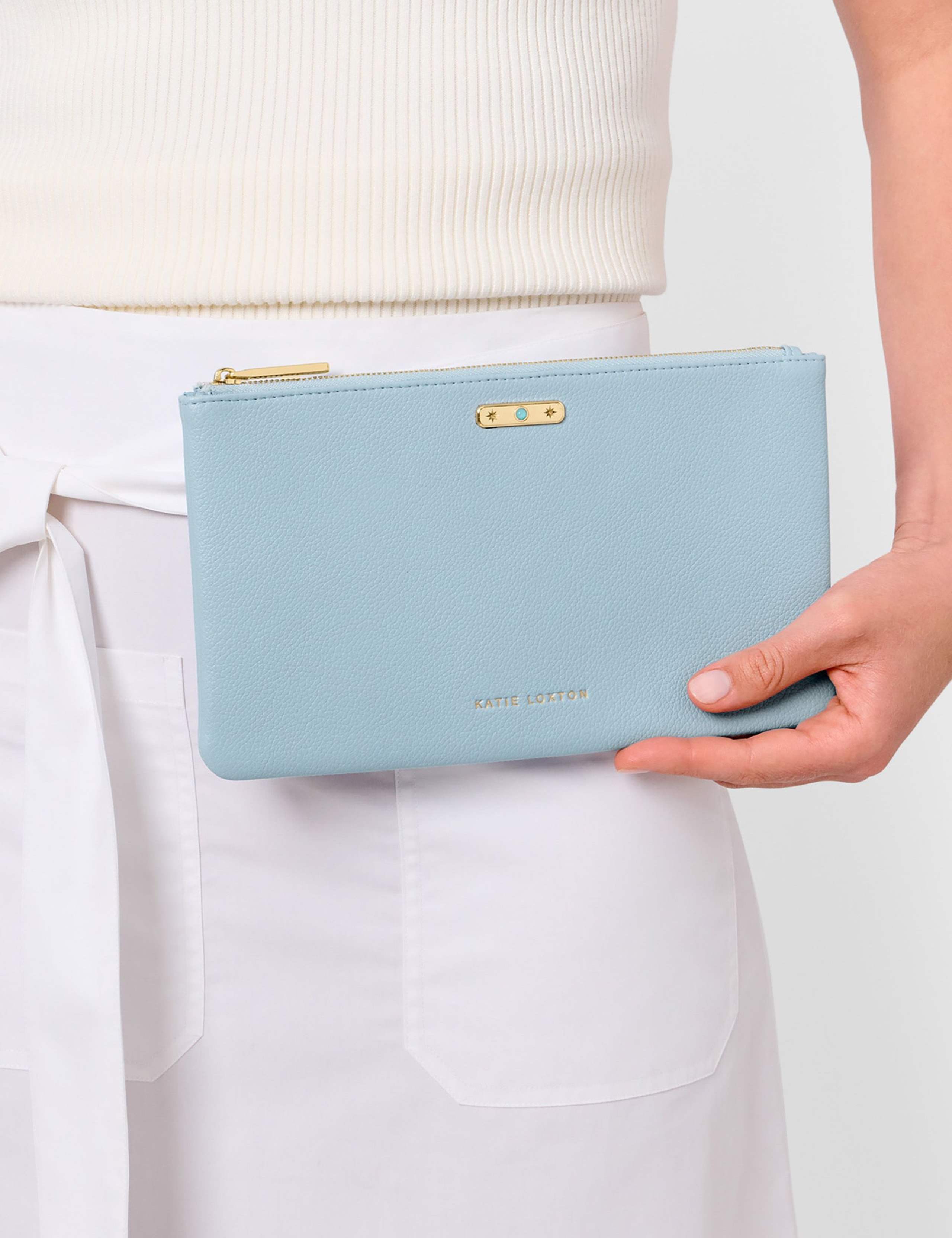 Faux Leather December Birthstone Pouch Purse