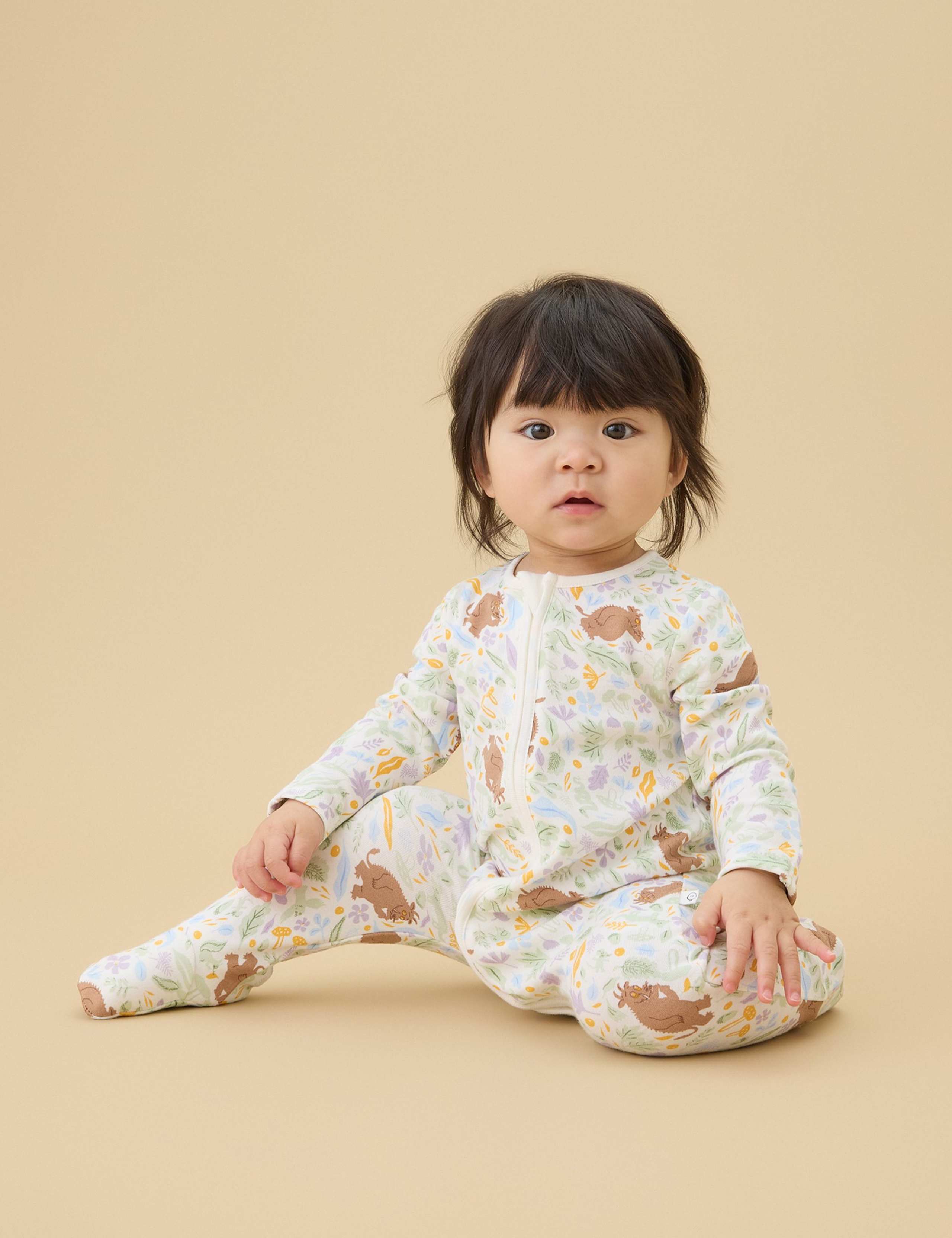 Cotton Blend Gruffalo™ Zip Sleepsuit (7lbs-3 Yrs)