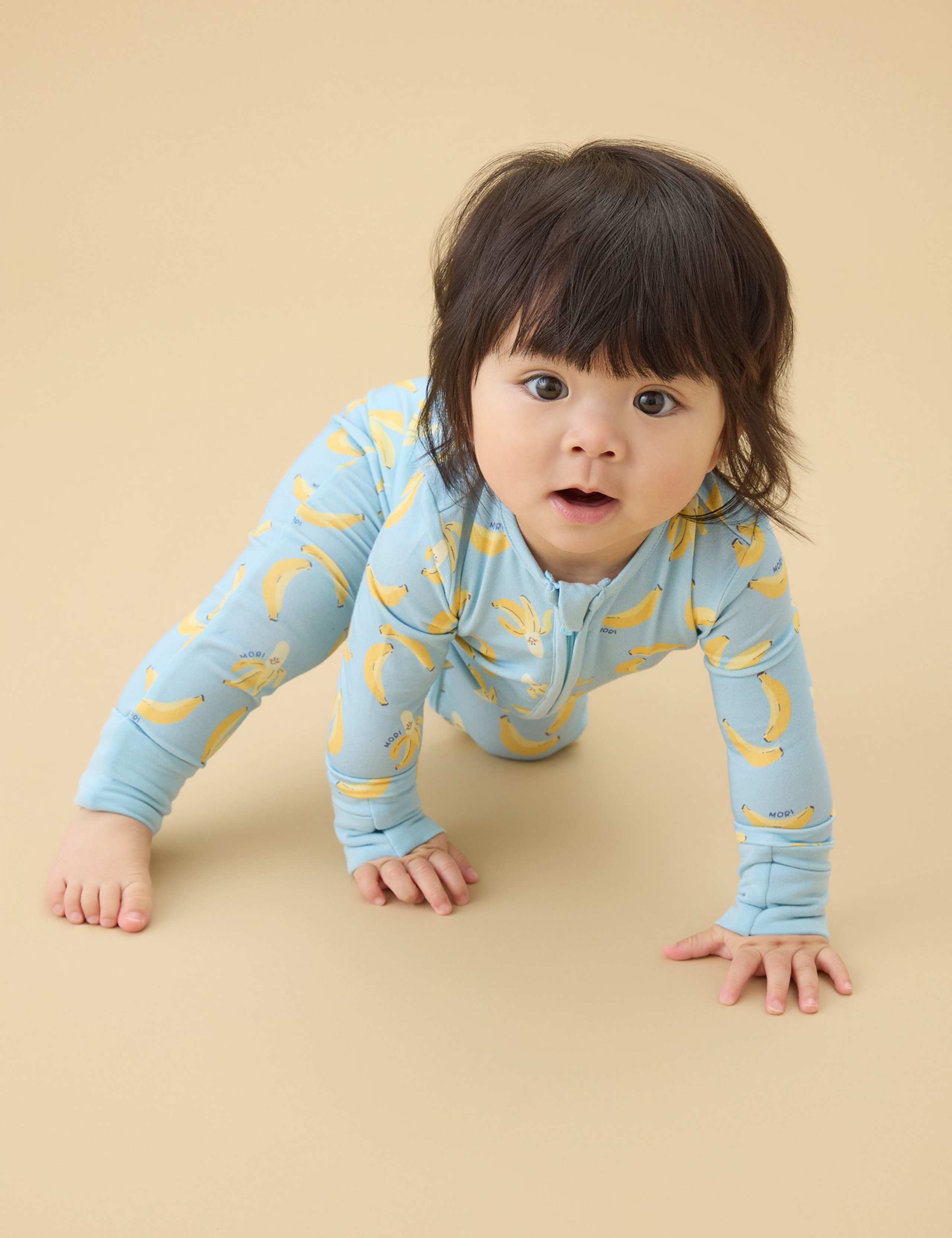 Modal Rich Banana Zip Sleepsuit (0-3 Yrs)