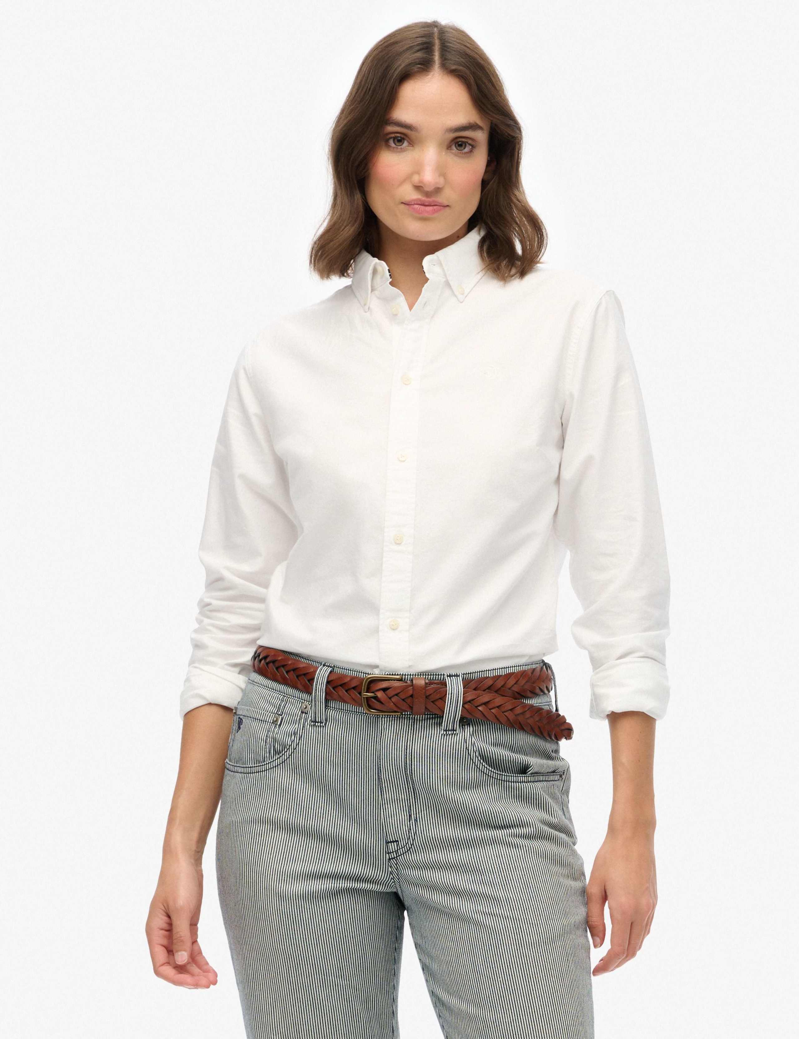 Pure Cotton Collared Button Through Shirt