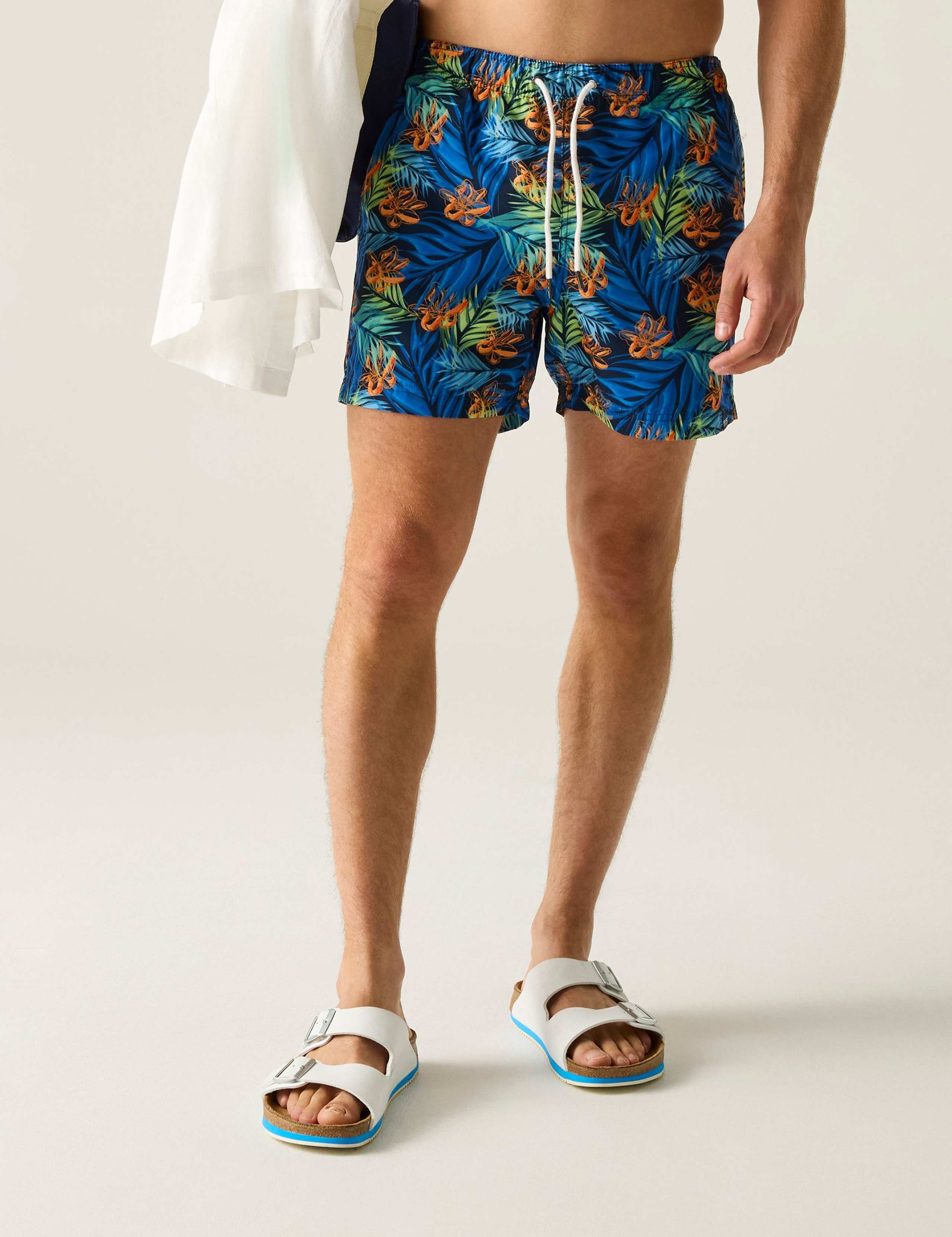 Loras Floral Quick Dry Pocketed Swim Shorts