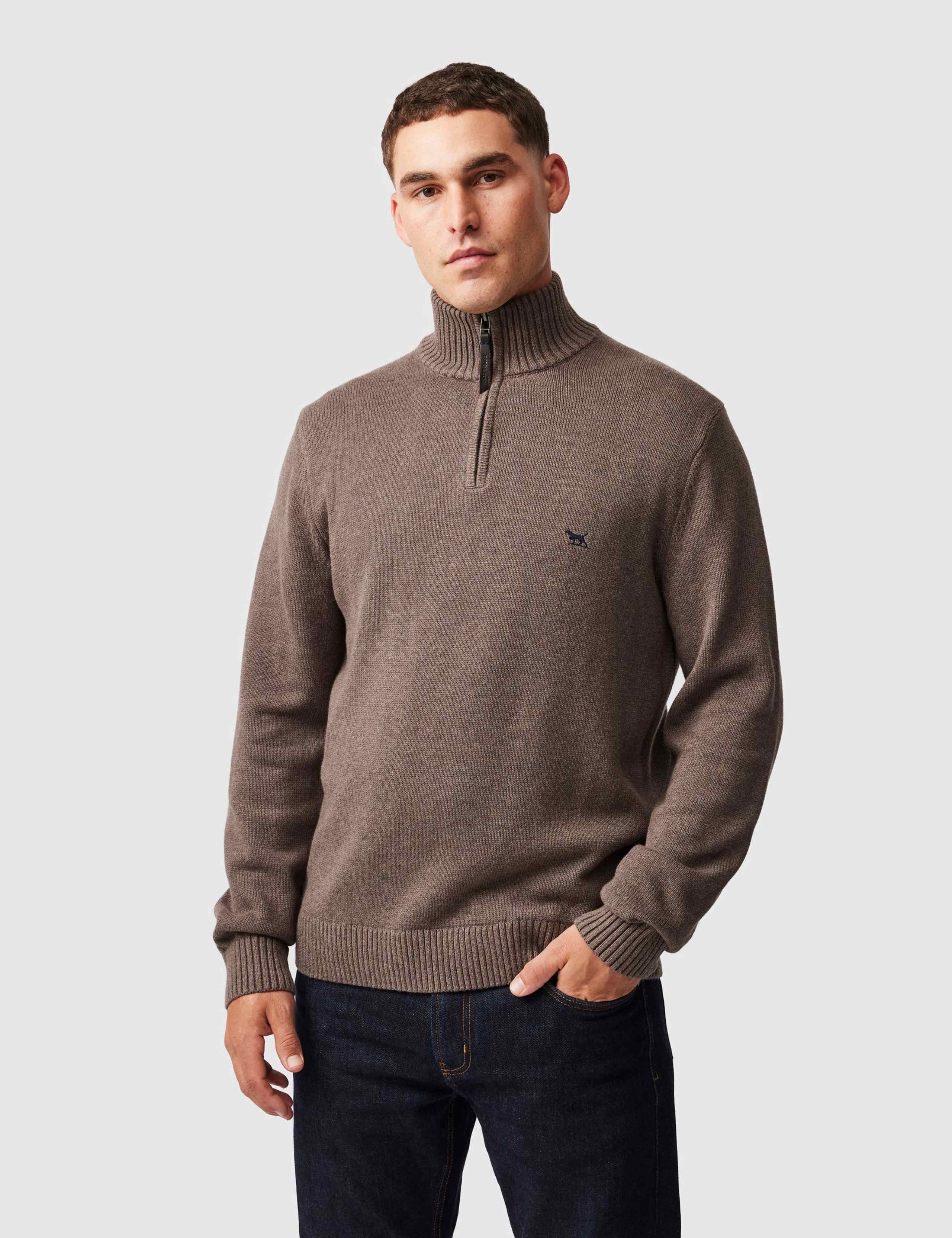 Merrick Bay Pure Cotton Half Zip Jumper