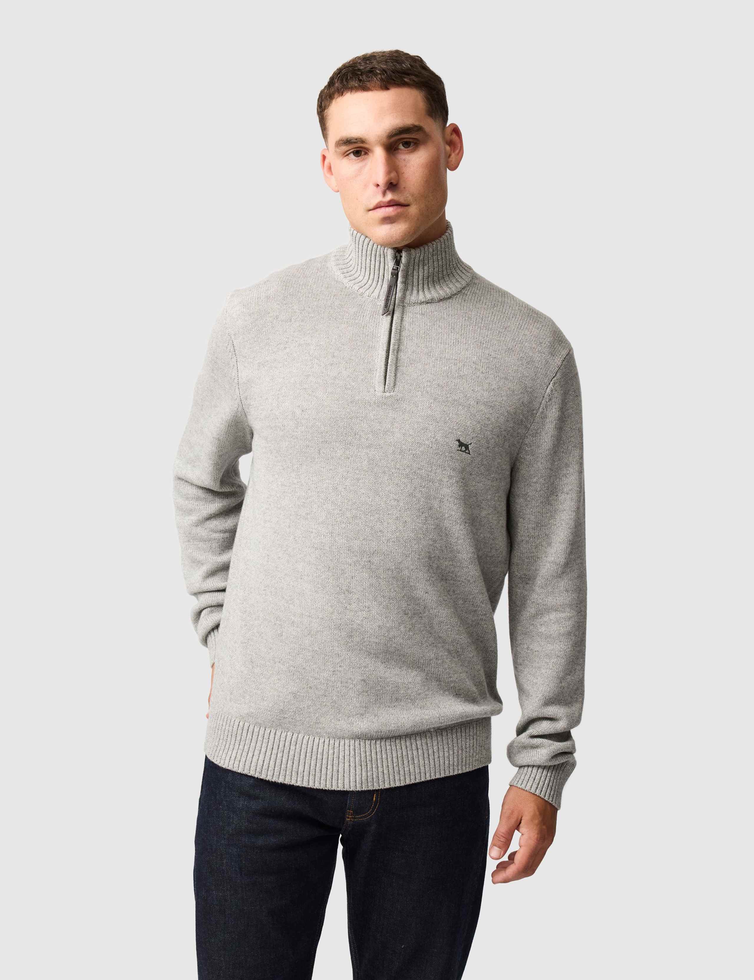 Merrick Bay Pure Cotton Half Zip Jumper