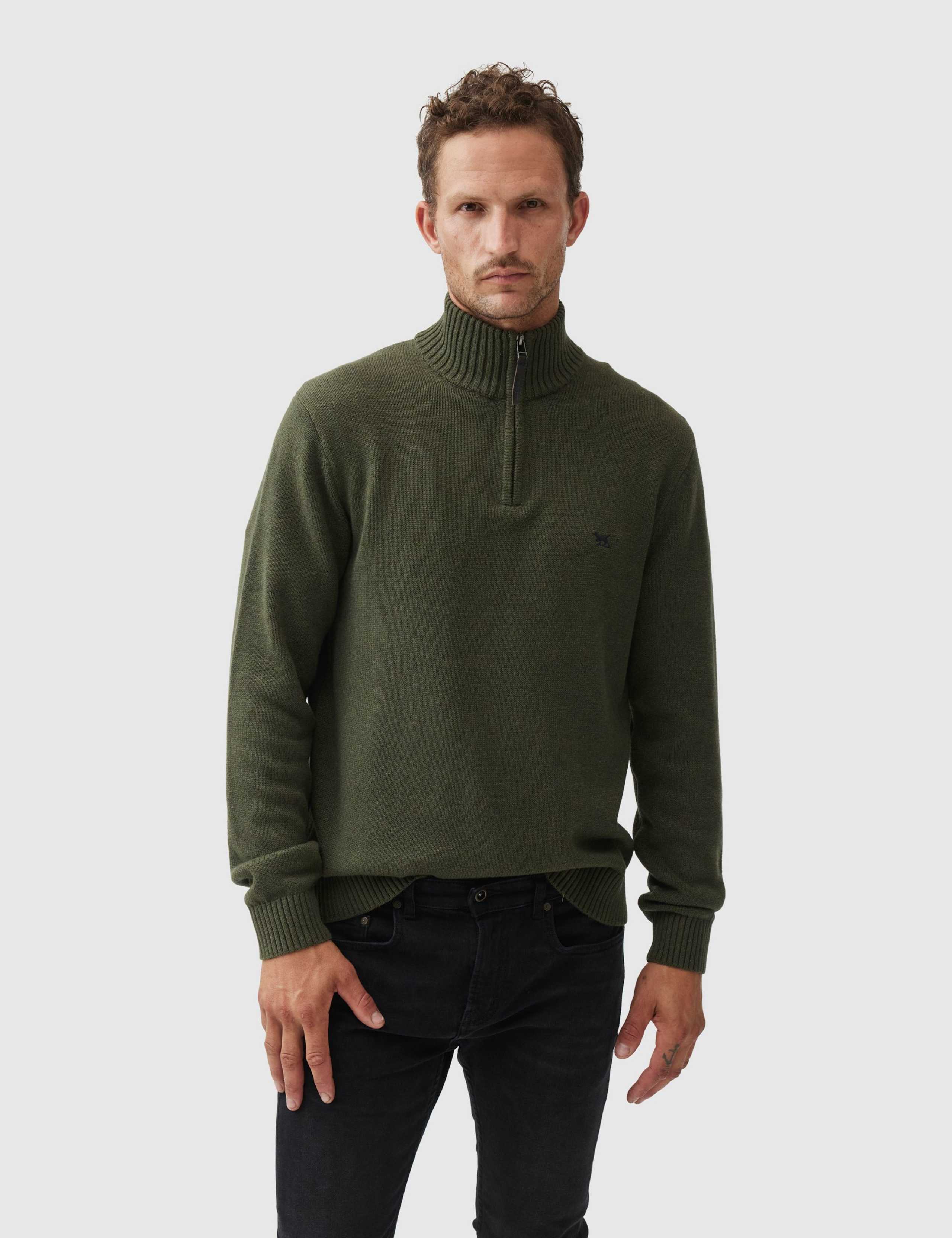 Merrick Bay Pure Cotton Half Zip Jumper