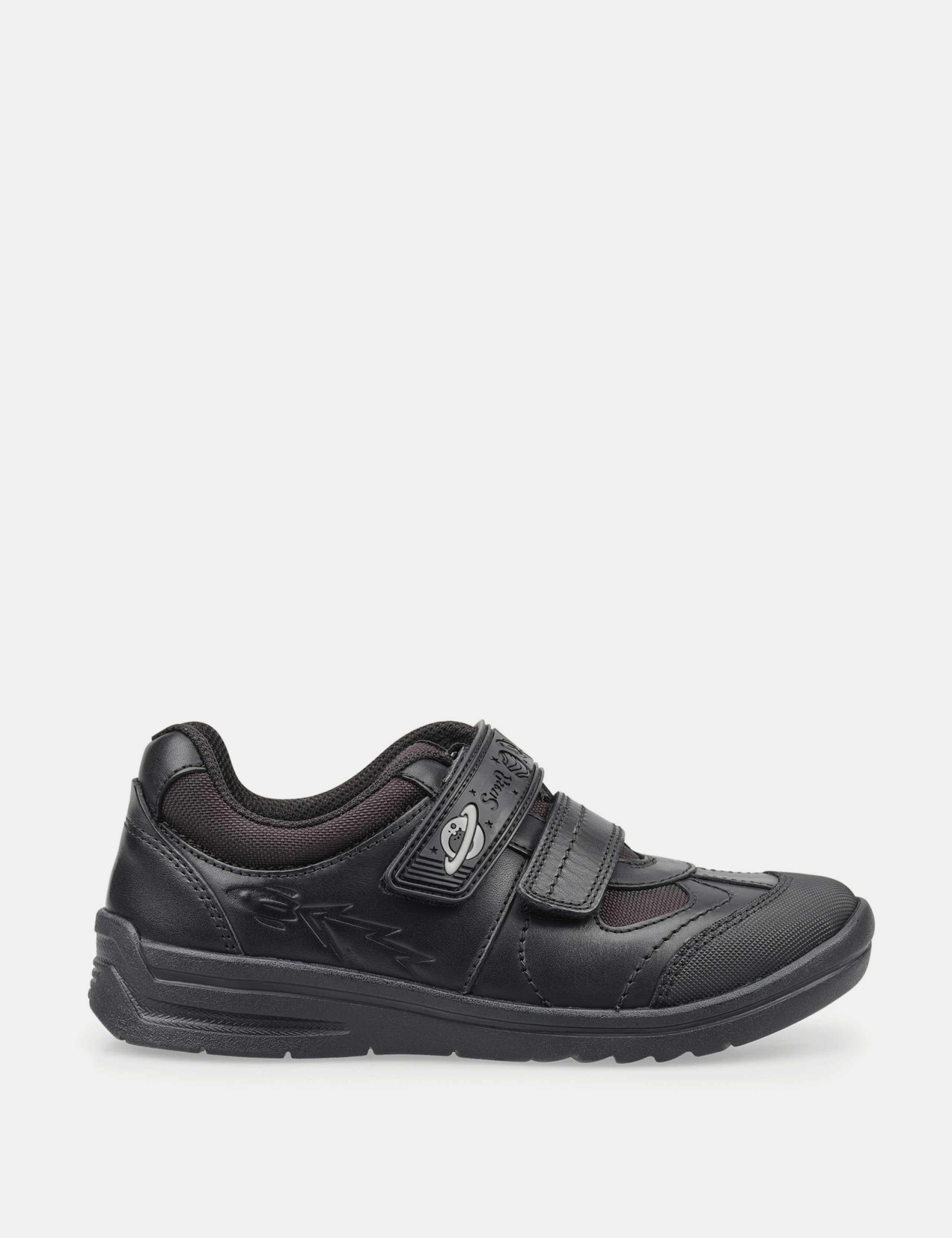 Kids' Leather Riptape Schoolwear Shoes (10 Small - 4 Large)