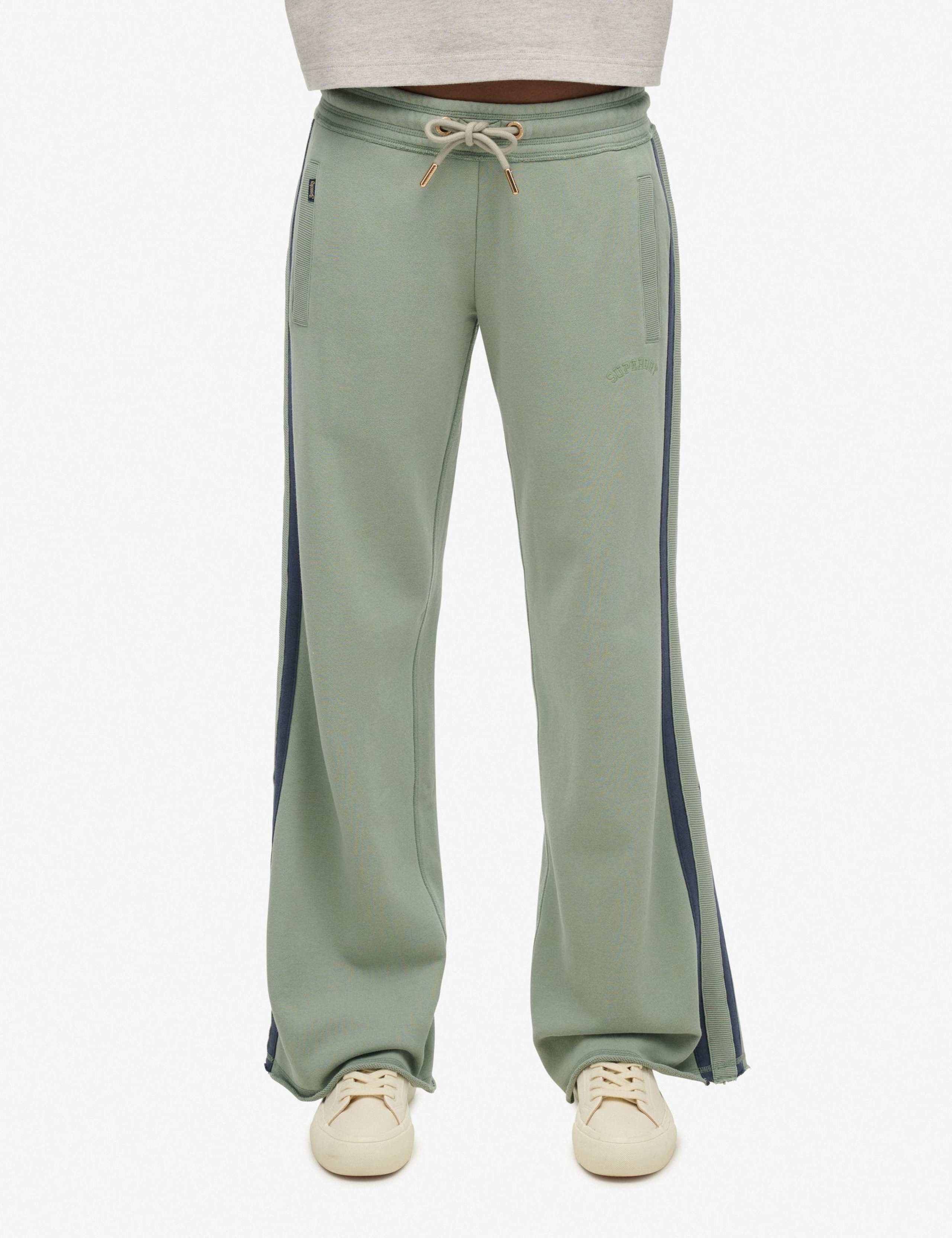 Pure Cotton Side Stripe Straight Leg Joggers