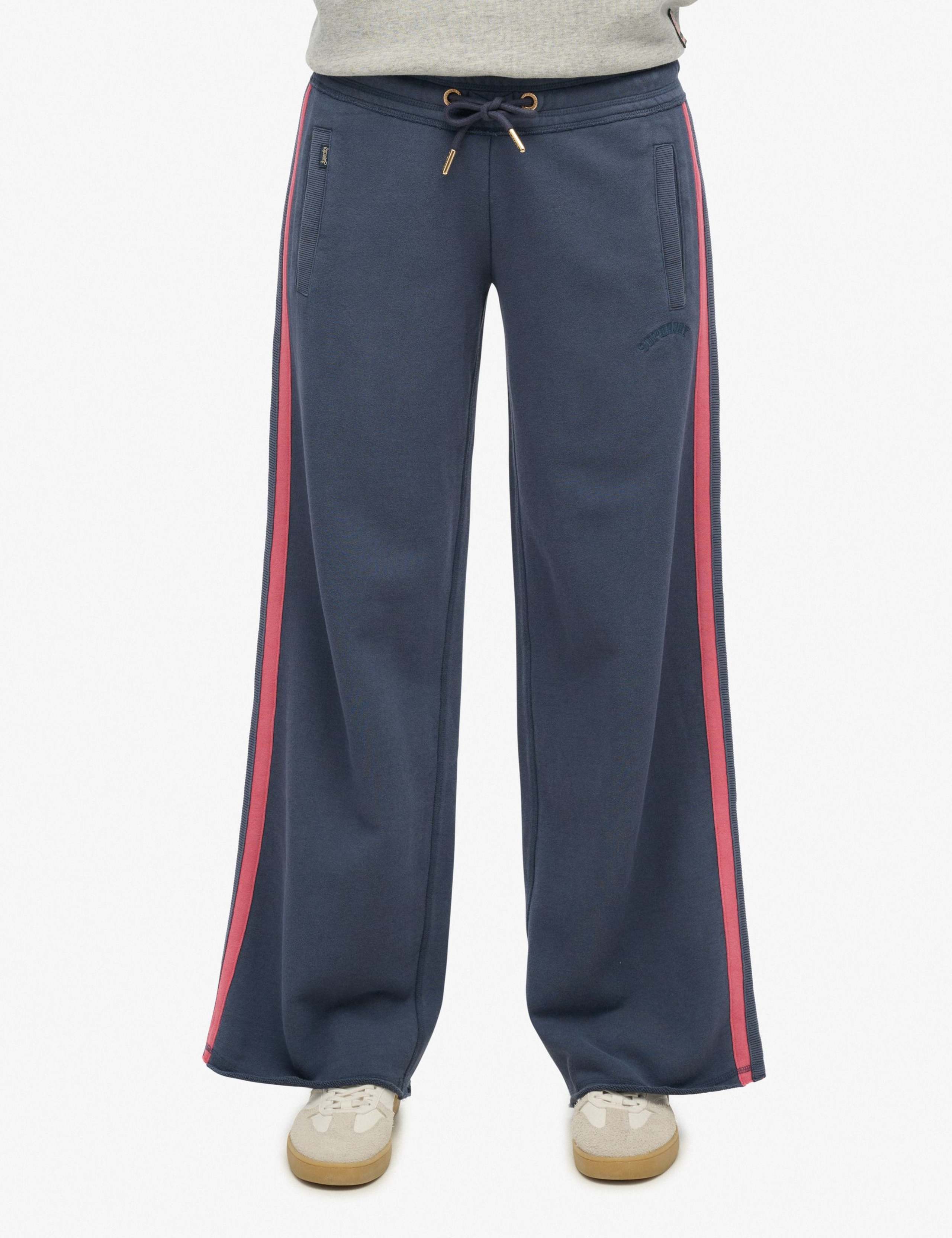 Pure Cotton Side Stripe Straight Leg Joggers