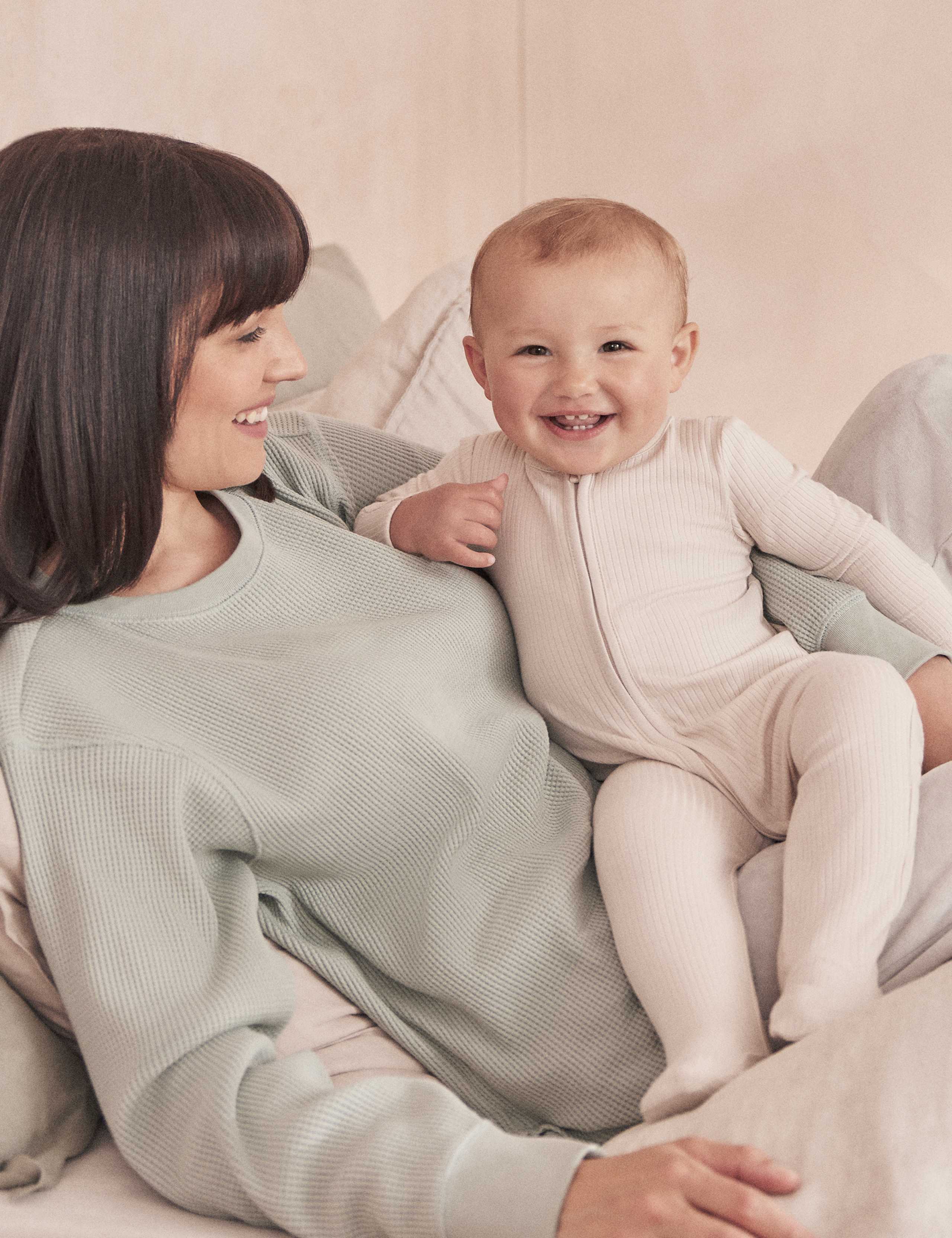 Ribbed Zip Sleepsuit (0-3 Yrs)