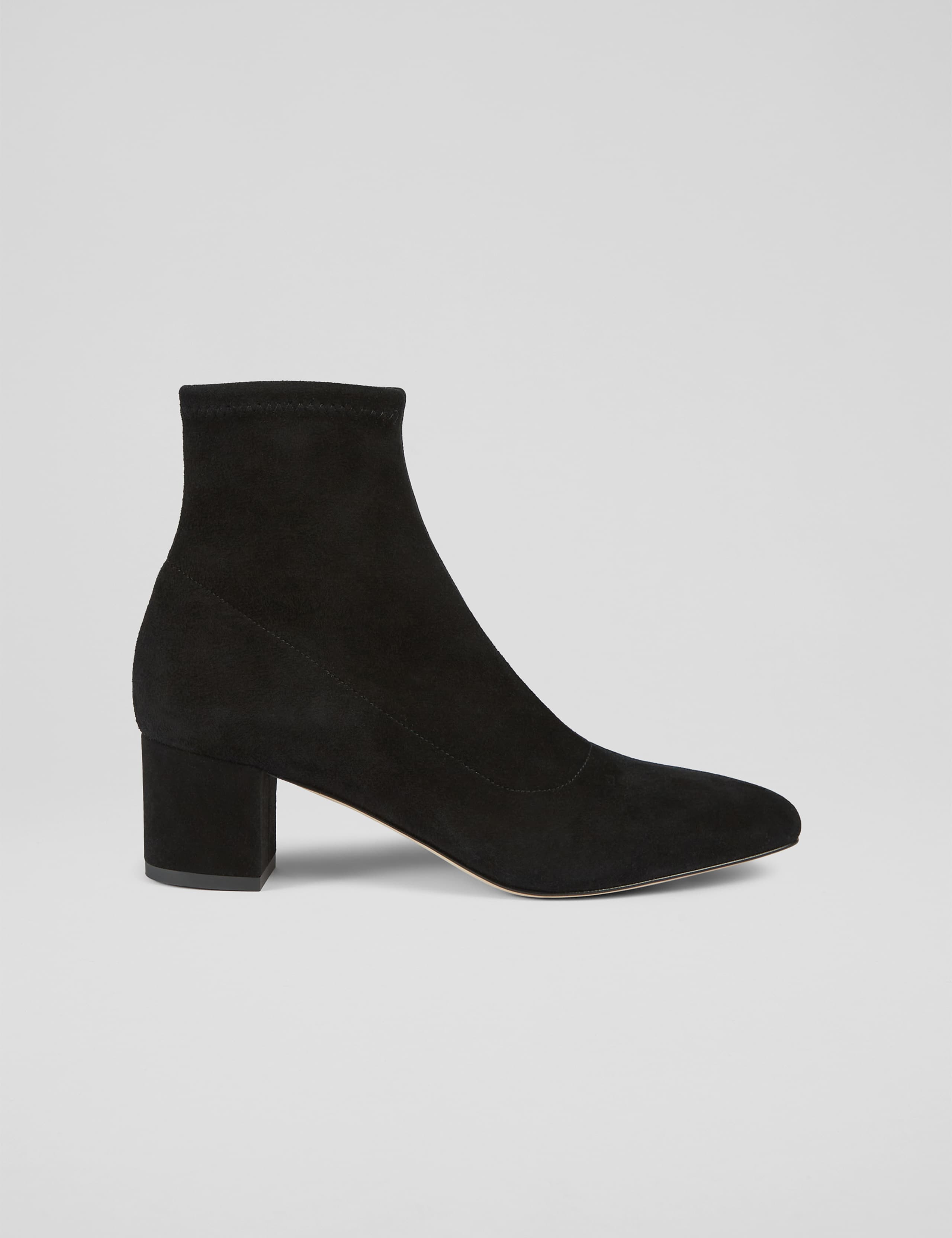 Suede Block Heel Ankle Boots
