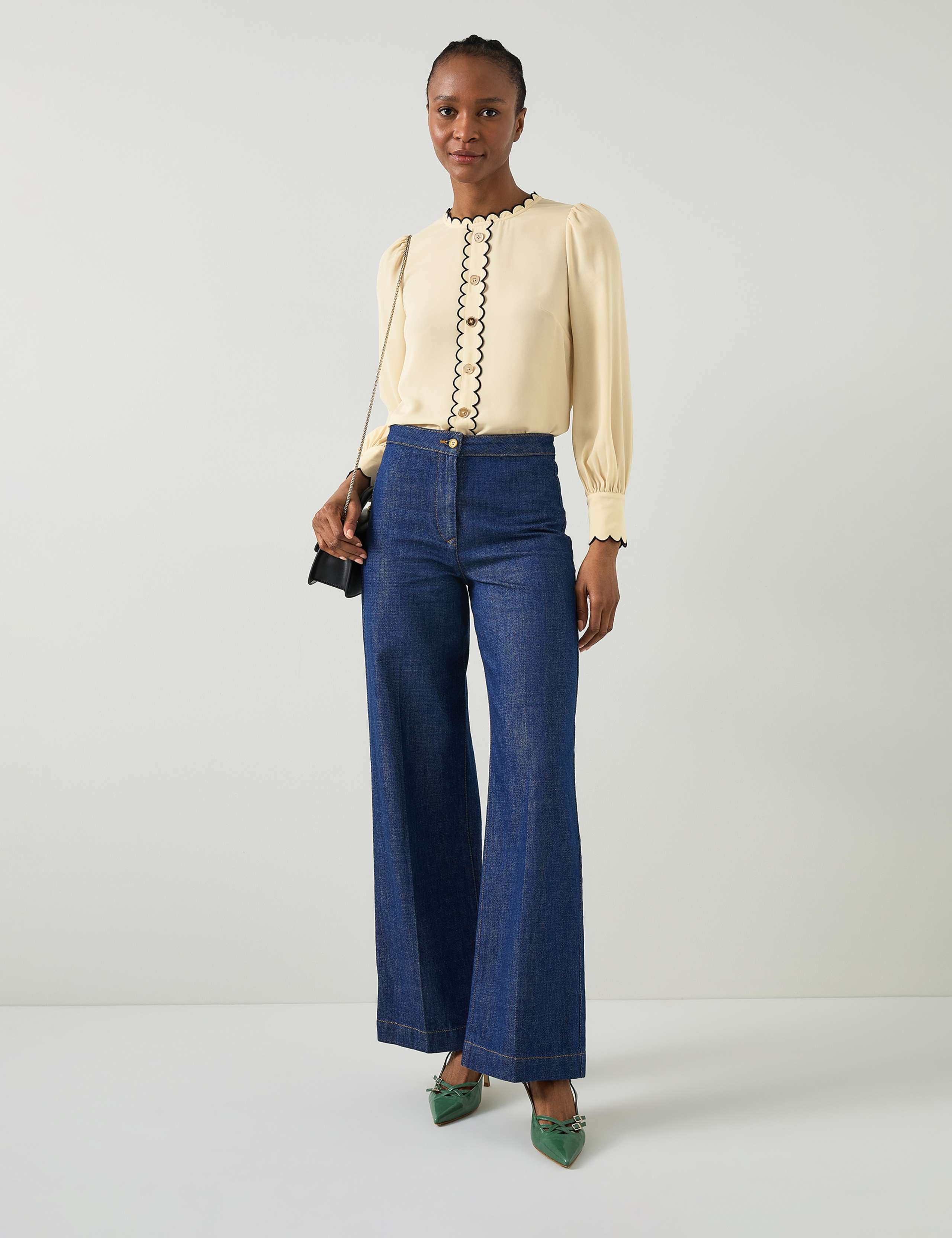 Stand Collar Long Sleeve Blouse