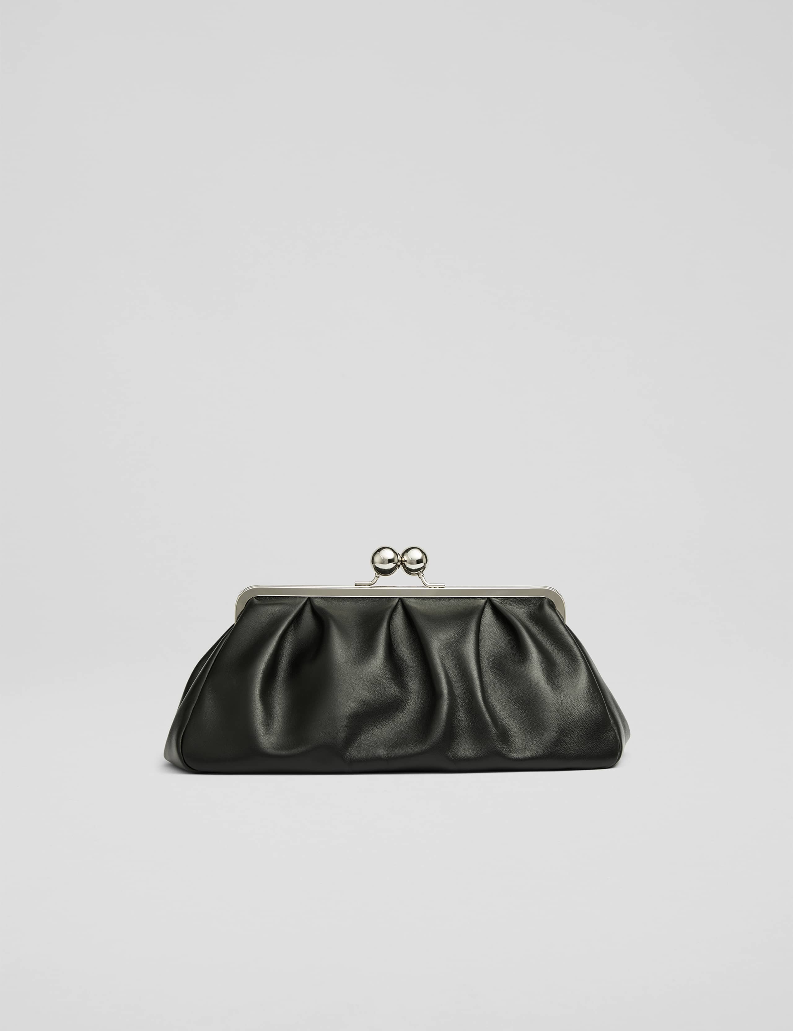 Leather Chain Strap Clutch Bag