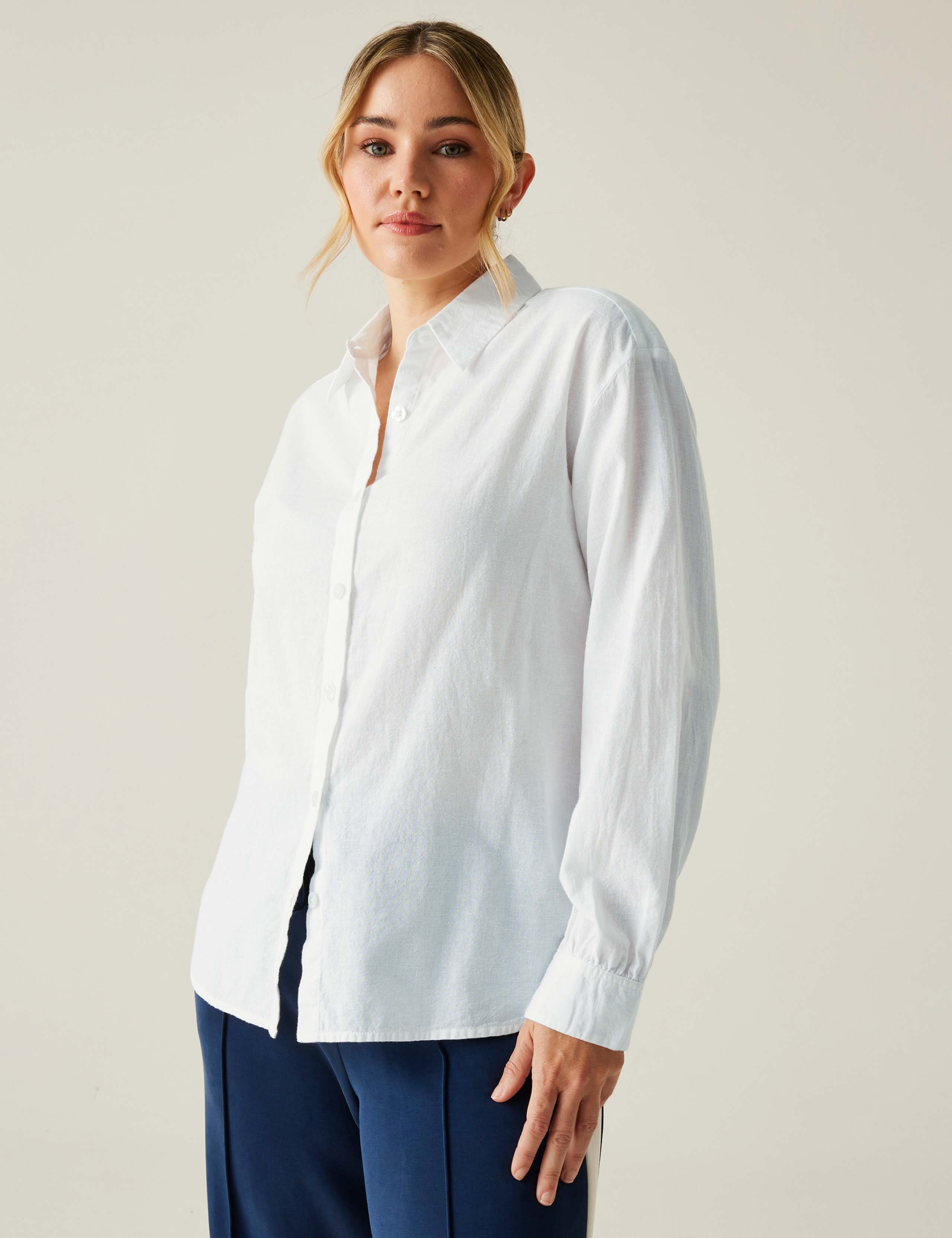 Primevere II Cotton Rich Shirt with Linen