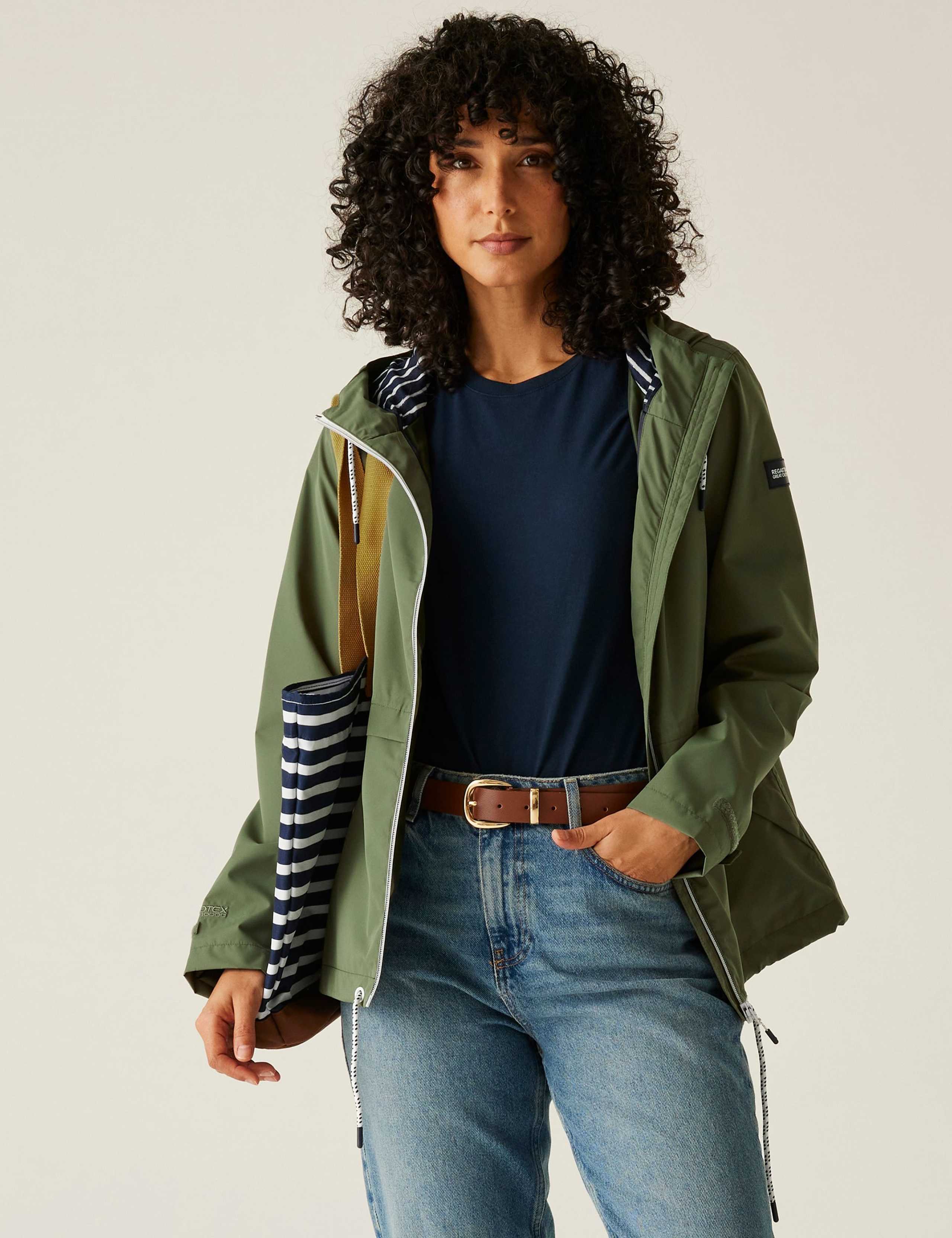 Bayletta II Waterproof Striped Raincoat