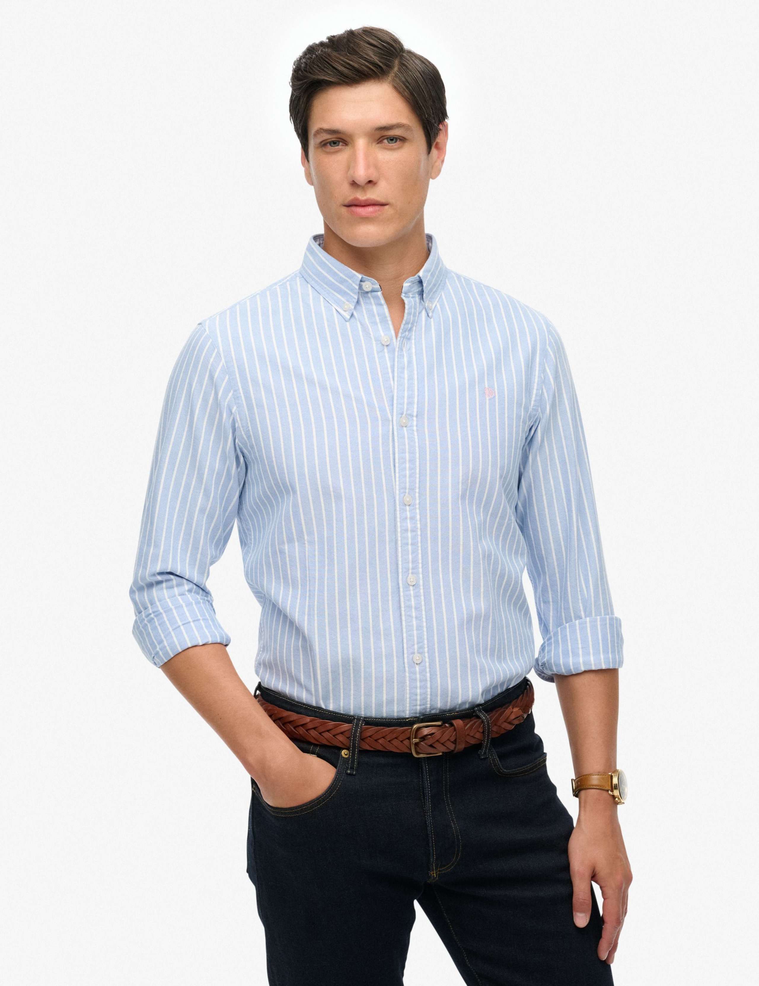 Pure Cotton Striped Oxford Shirt