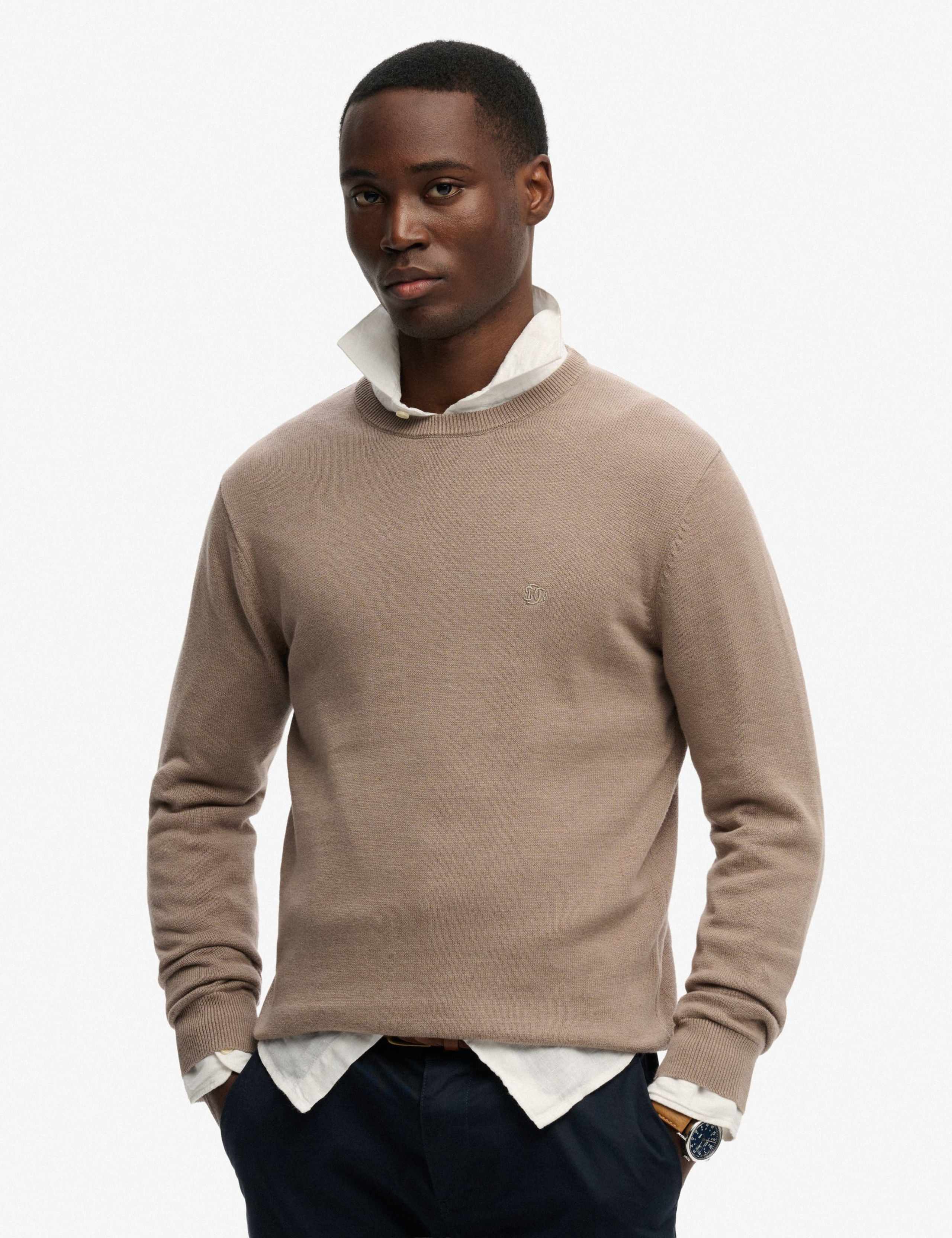 Pure Cotton Crew Neck Jumper