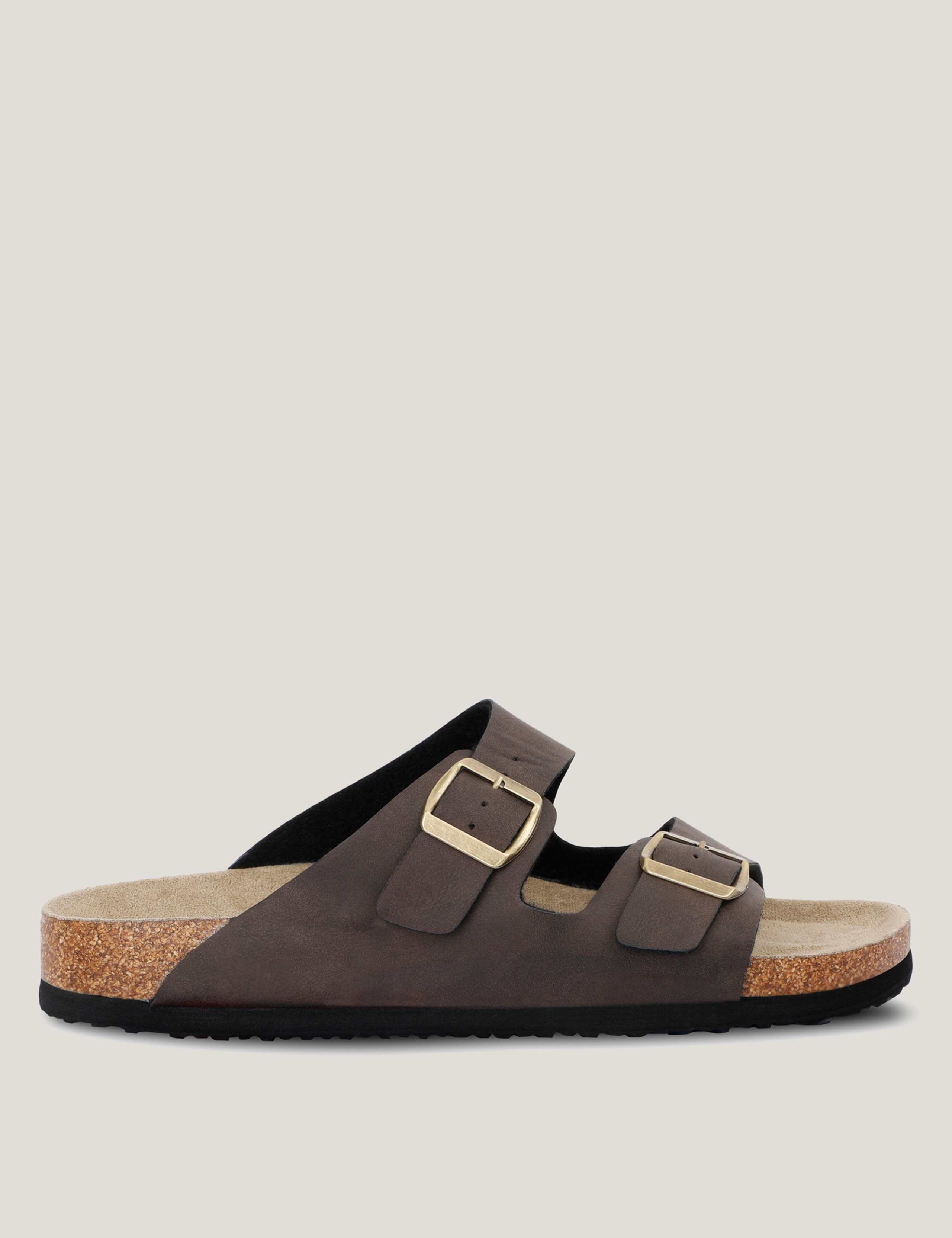 Asby Double Strap Slip On Footbed Sandals
