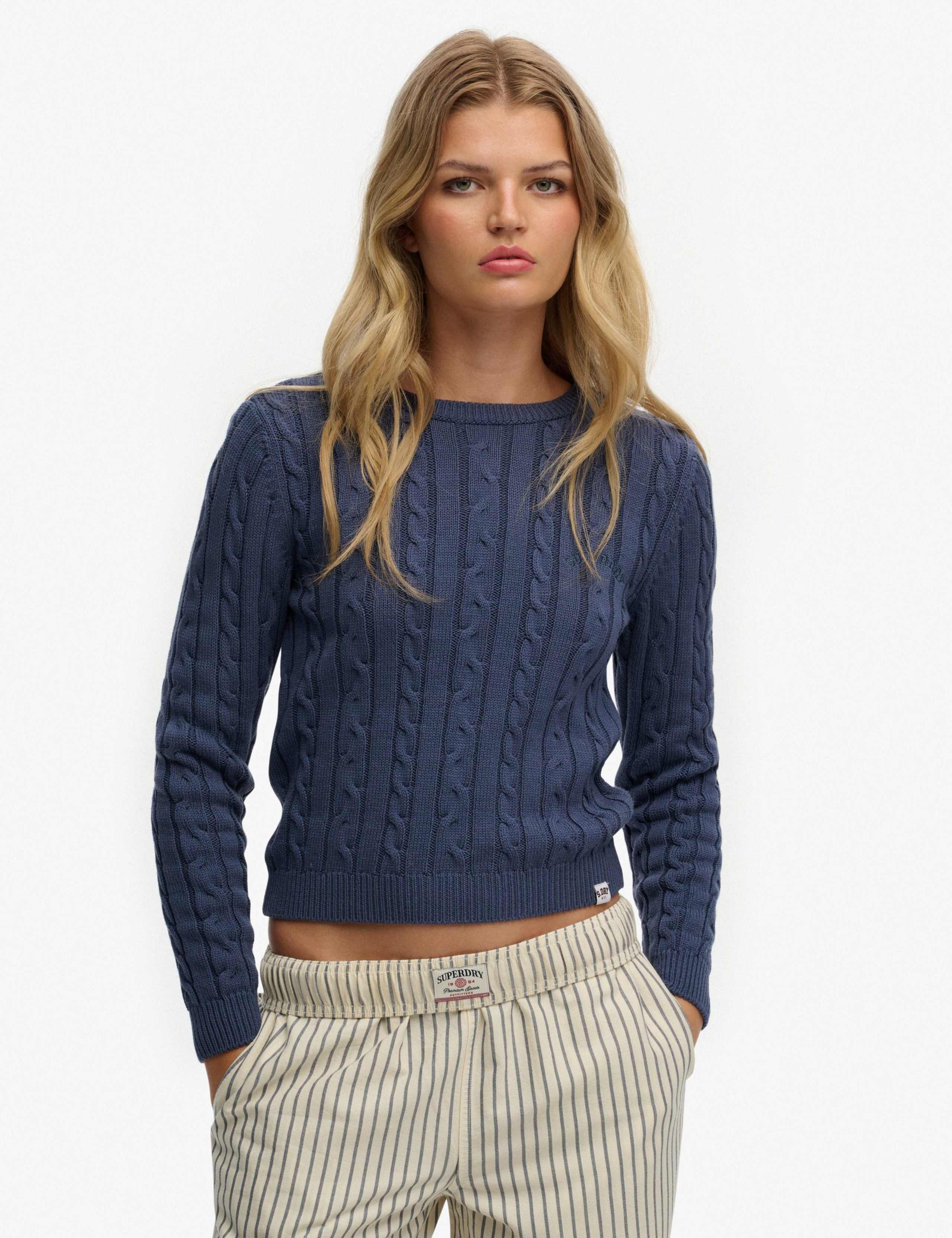 Cable Knit Crew Neck Jumper