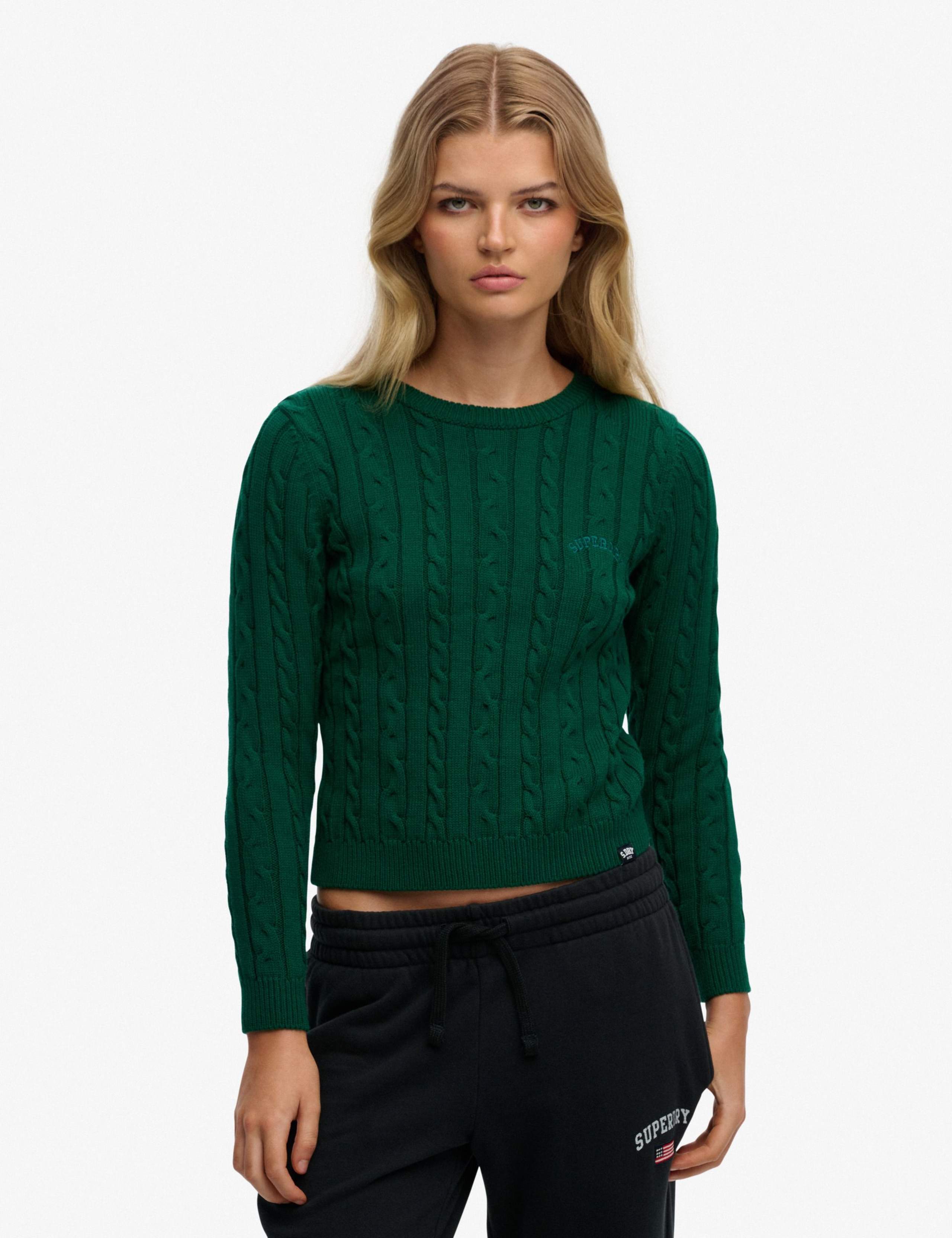 Cable Knit Crew Neck Jumper