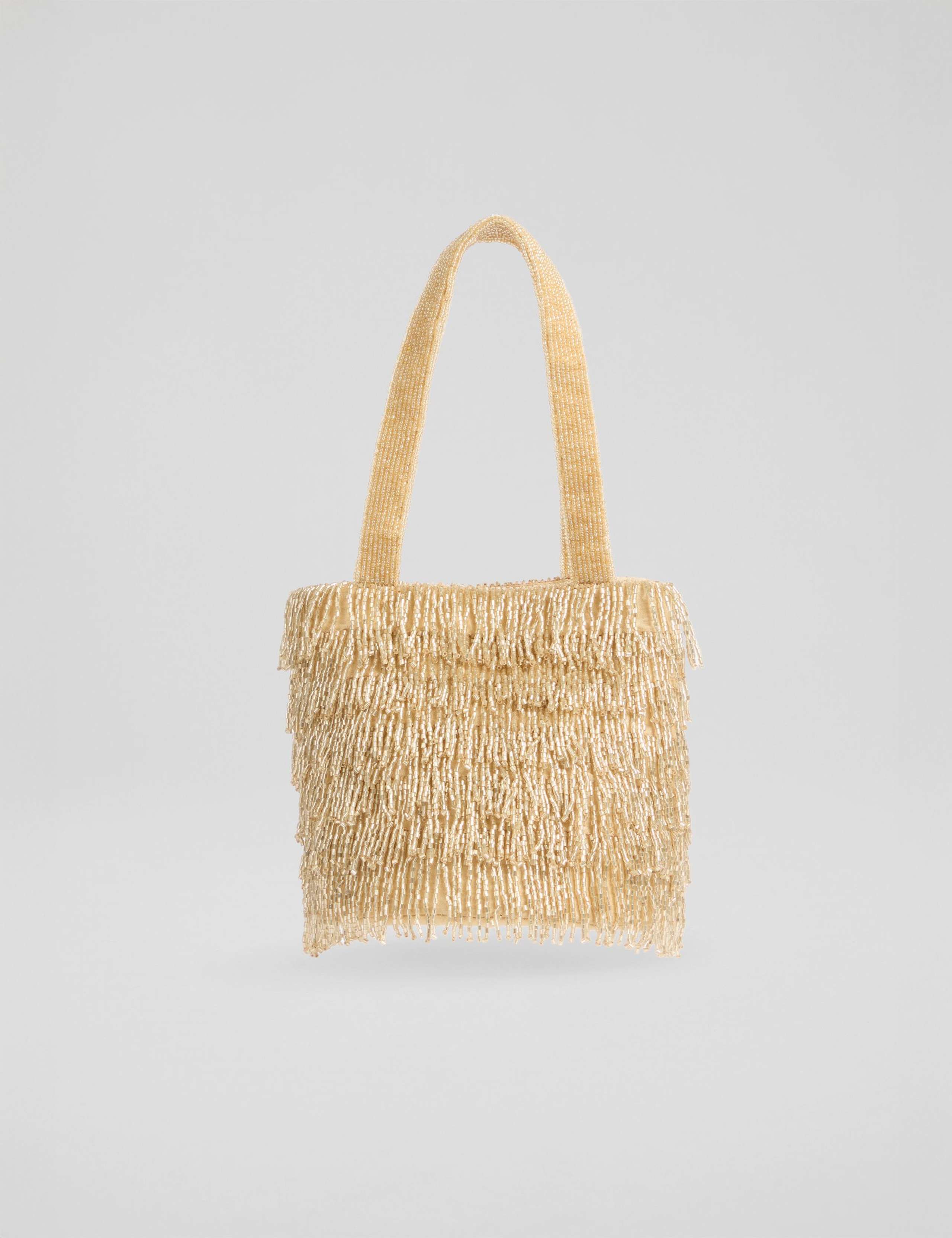 Beaded Fringed Grab Bag