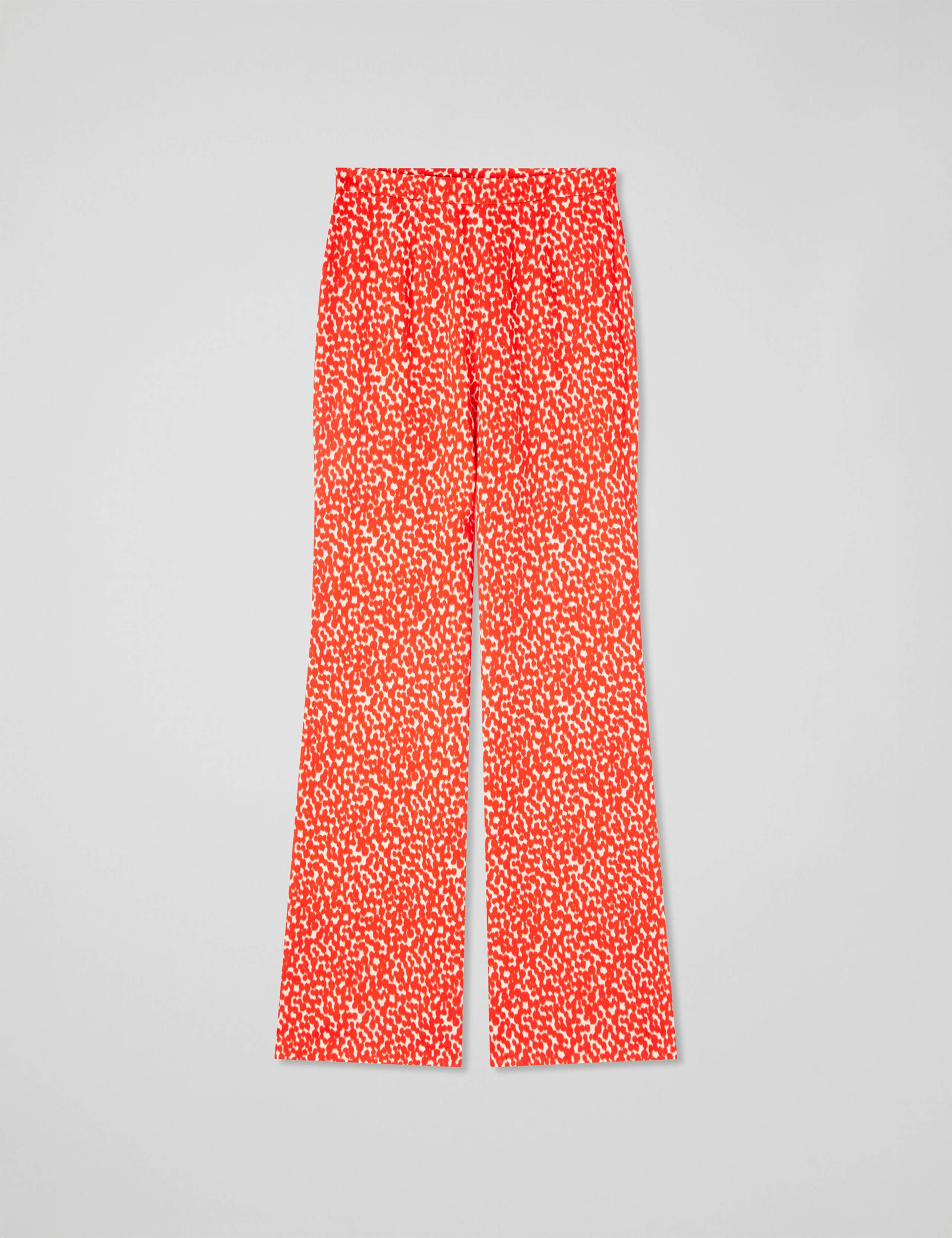Crepe Printed Wide Leg Trousers