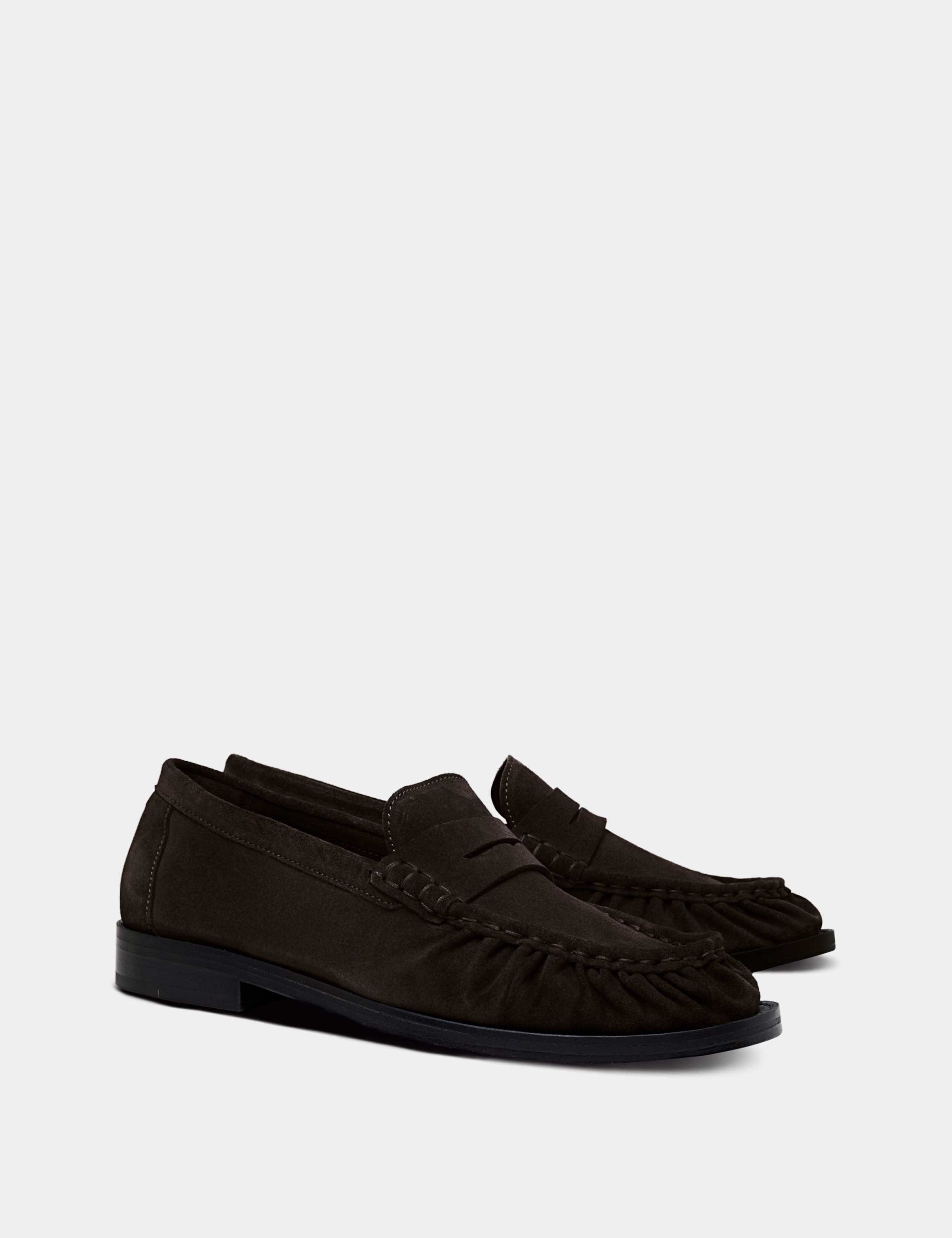 Suede Slip On Loafers