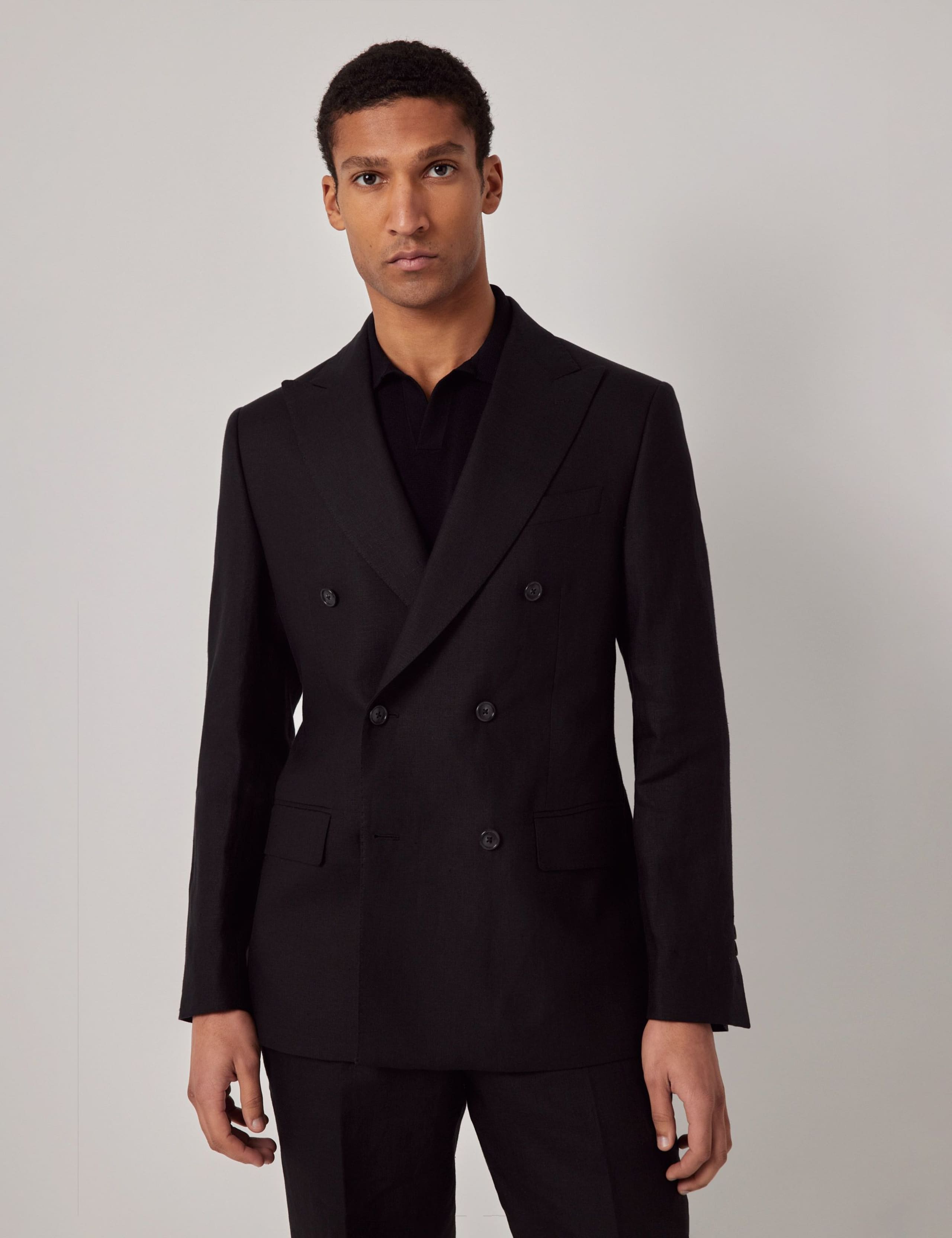 Tailored Fit Italian Pure Linen Suit Jacket