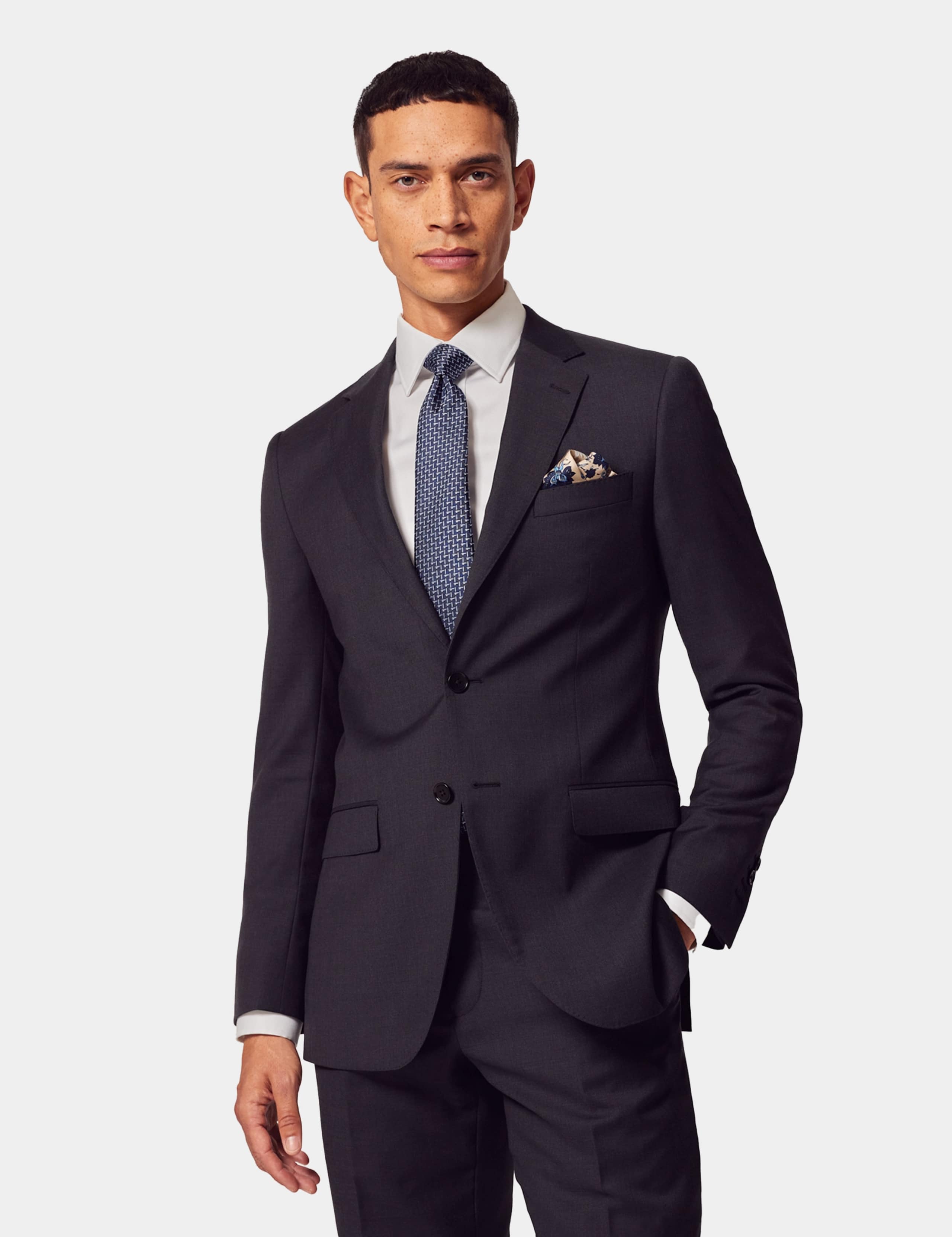 Slim Fit Pure Wool Twill Suit Jacket