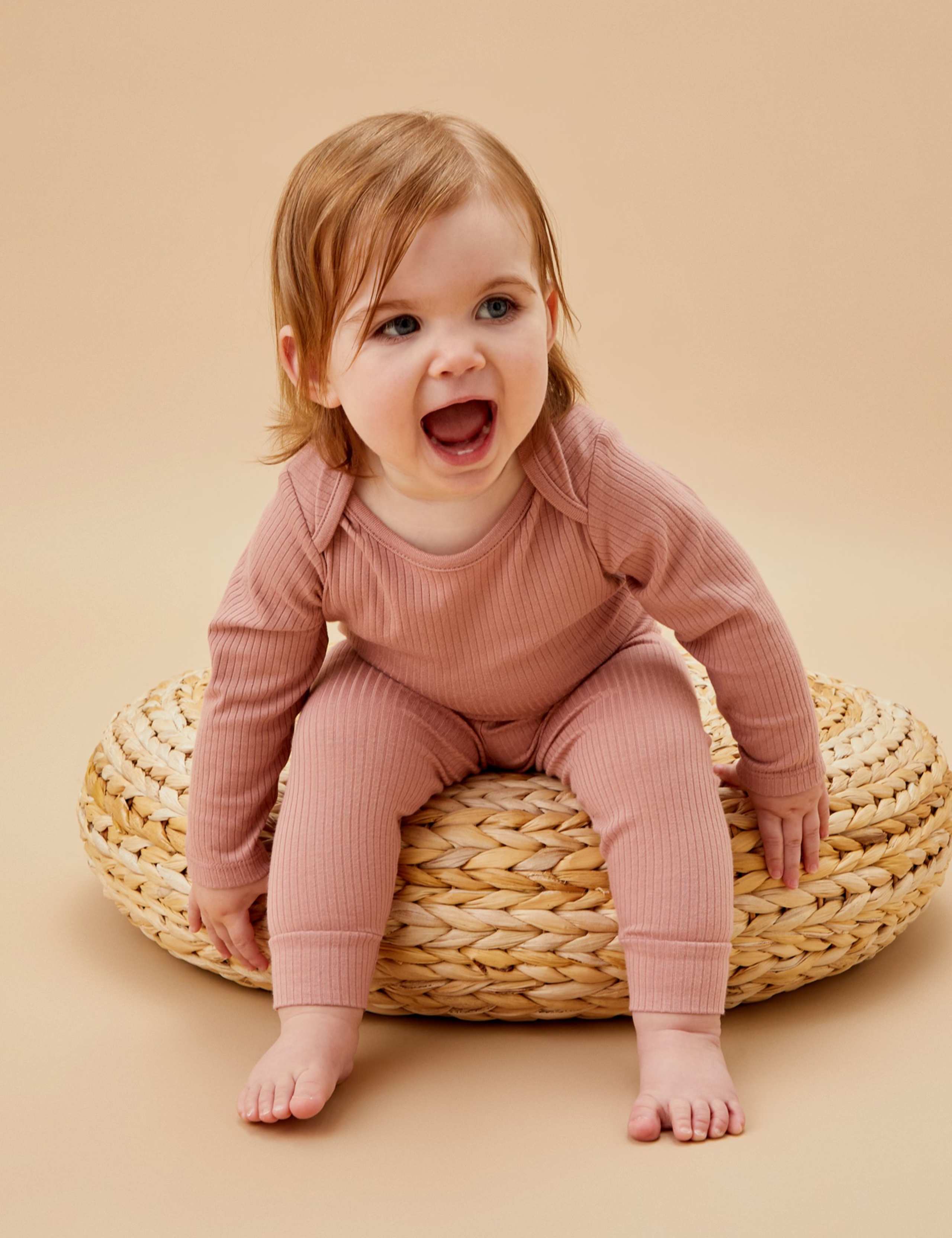 Cotton Blend Ribbed Joggers (0-4 Yrs)
