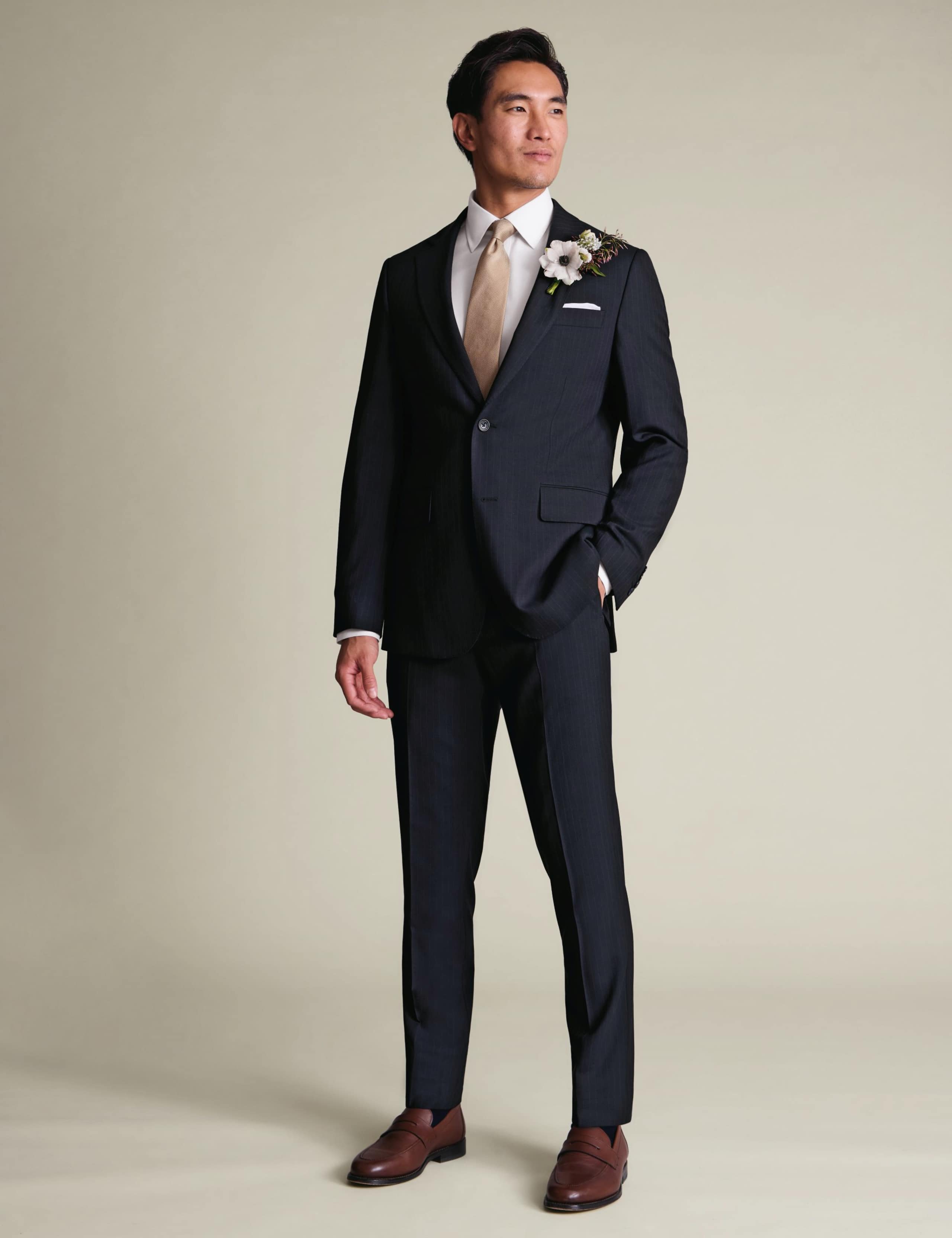 Slim Fit Wool Rich Pinstripe Suit 3 of 4
