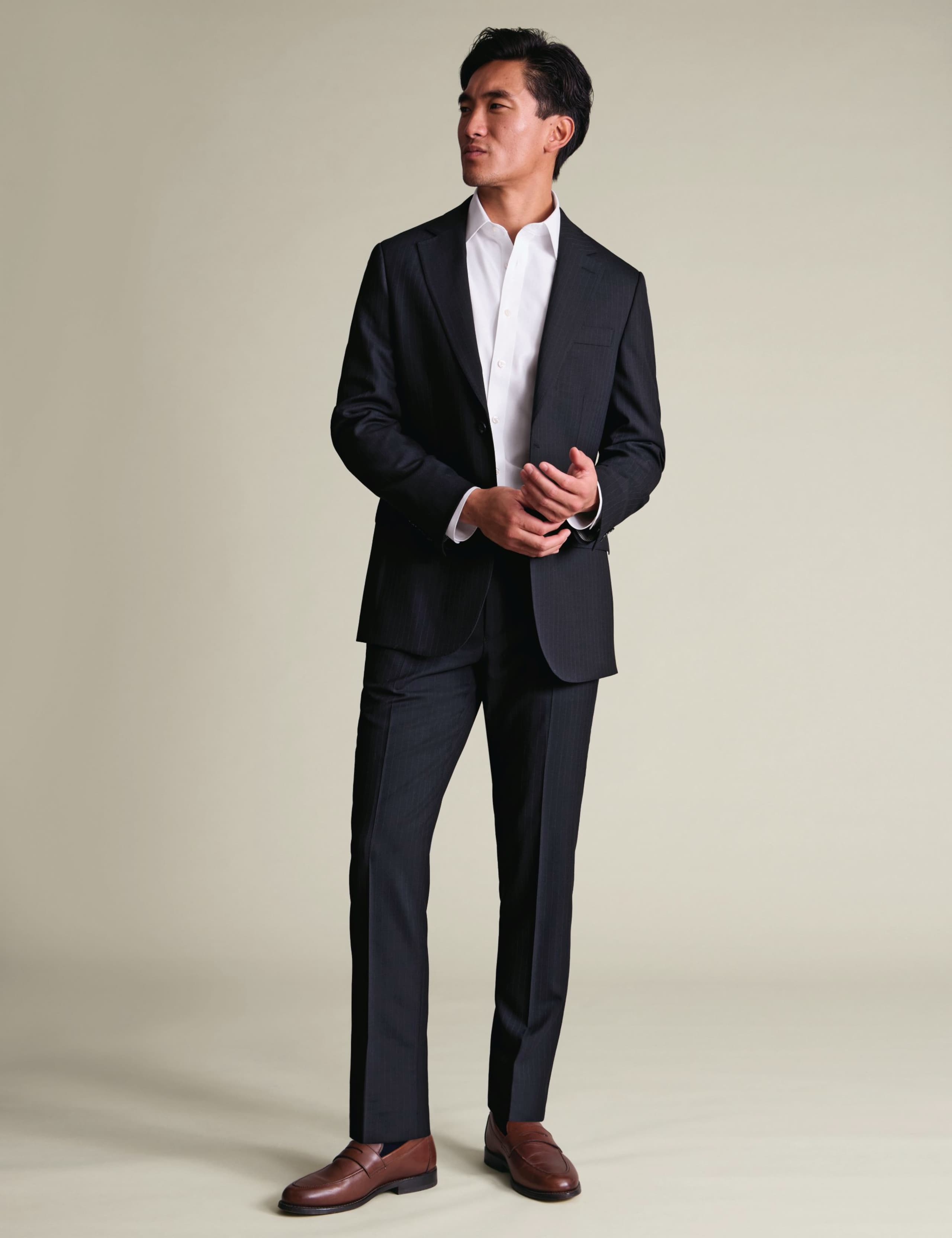 Slim Fit Wool Rich Pinstripe Suit 1 of 4