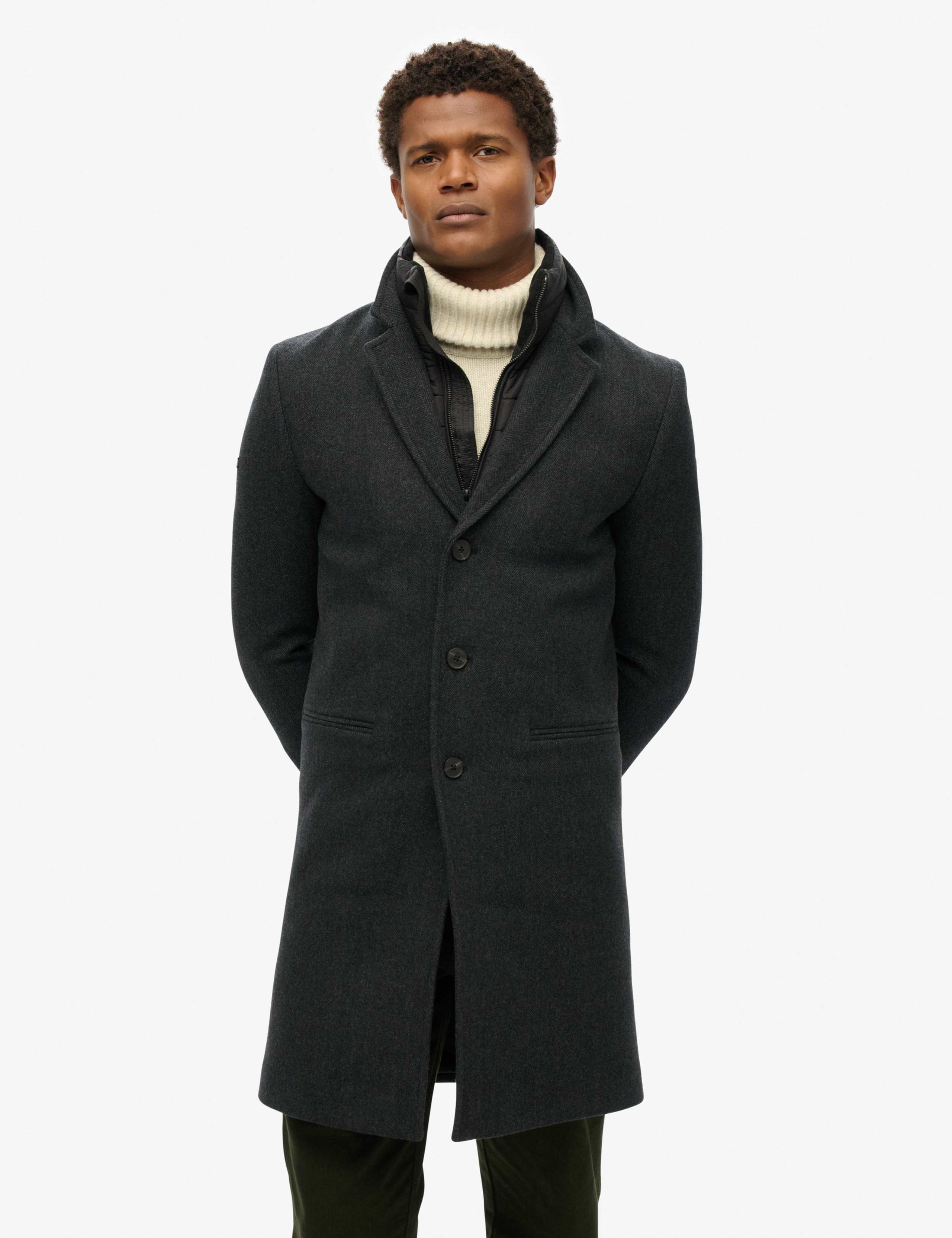 Wool Rich 2 in 1 Peacoat