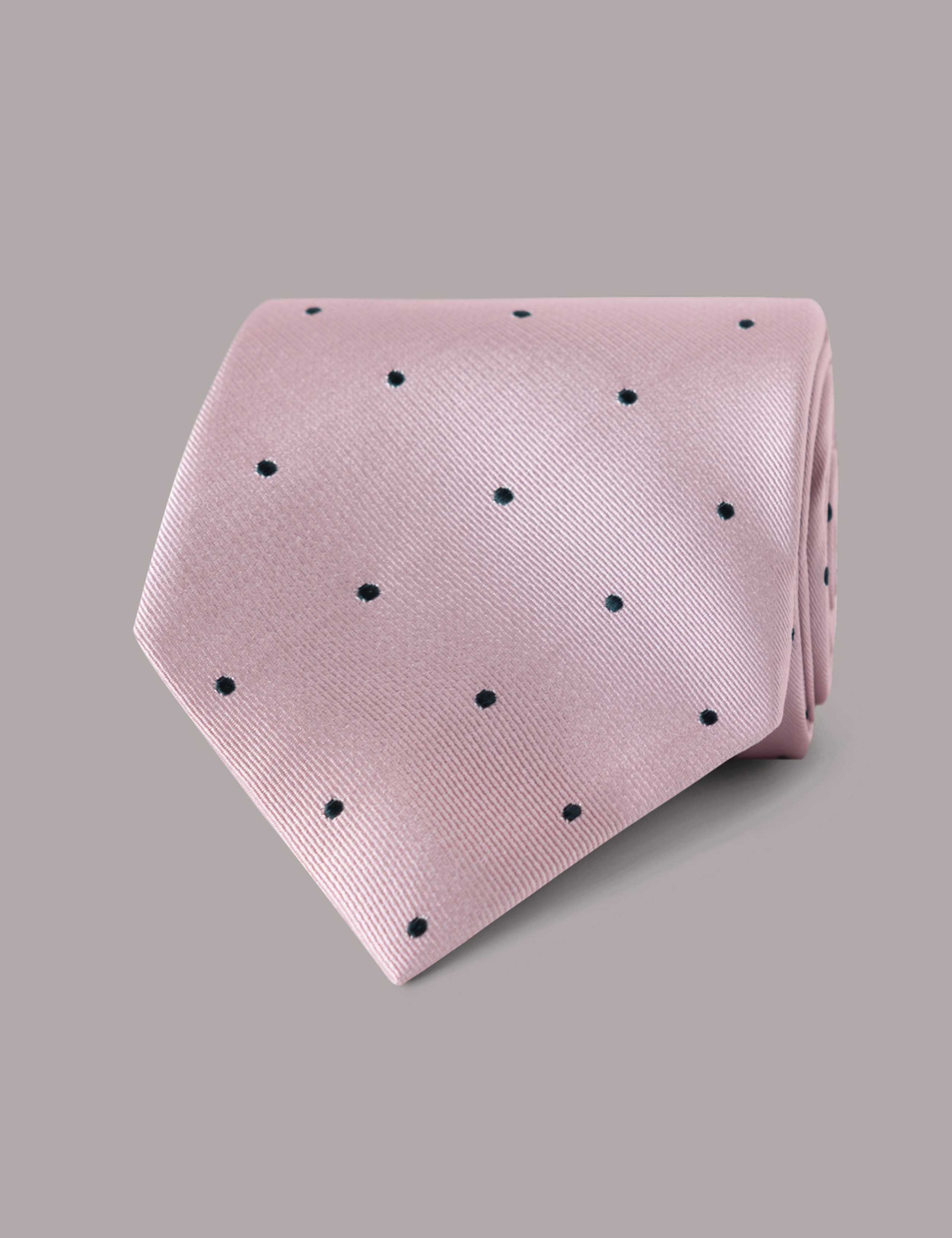 Polka Dot Pure Silk Tie