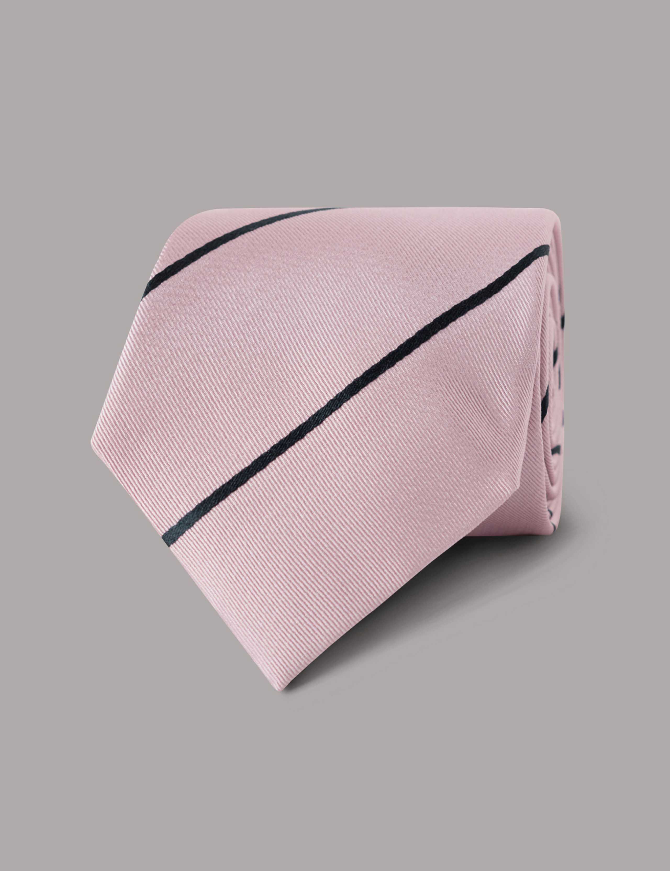 Striped Pure Silk Tie