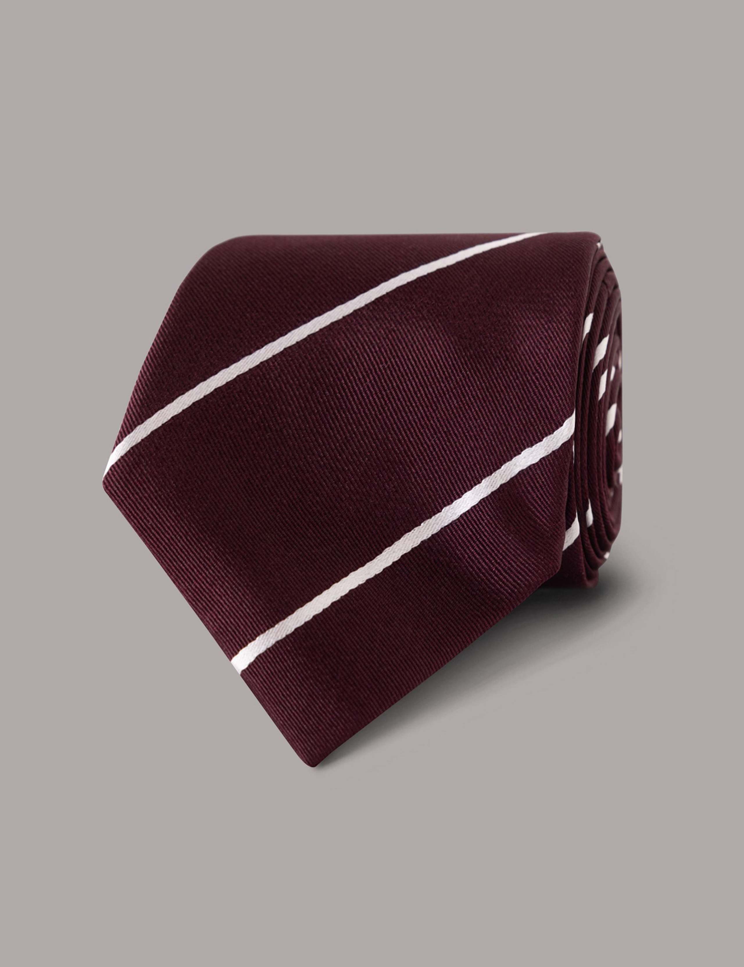 Striped Pure Silk Tie