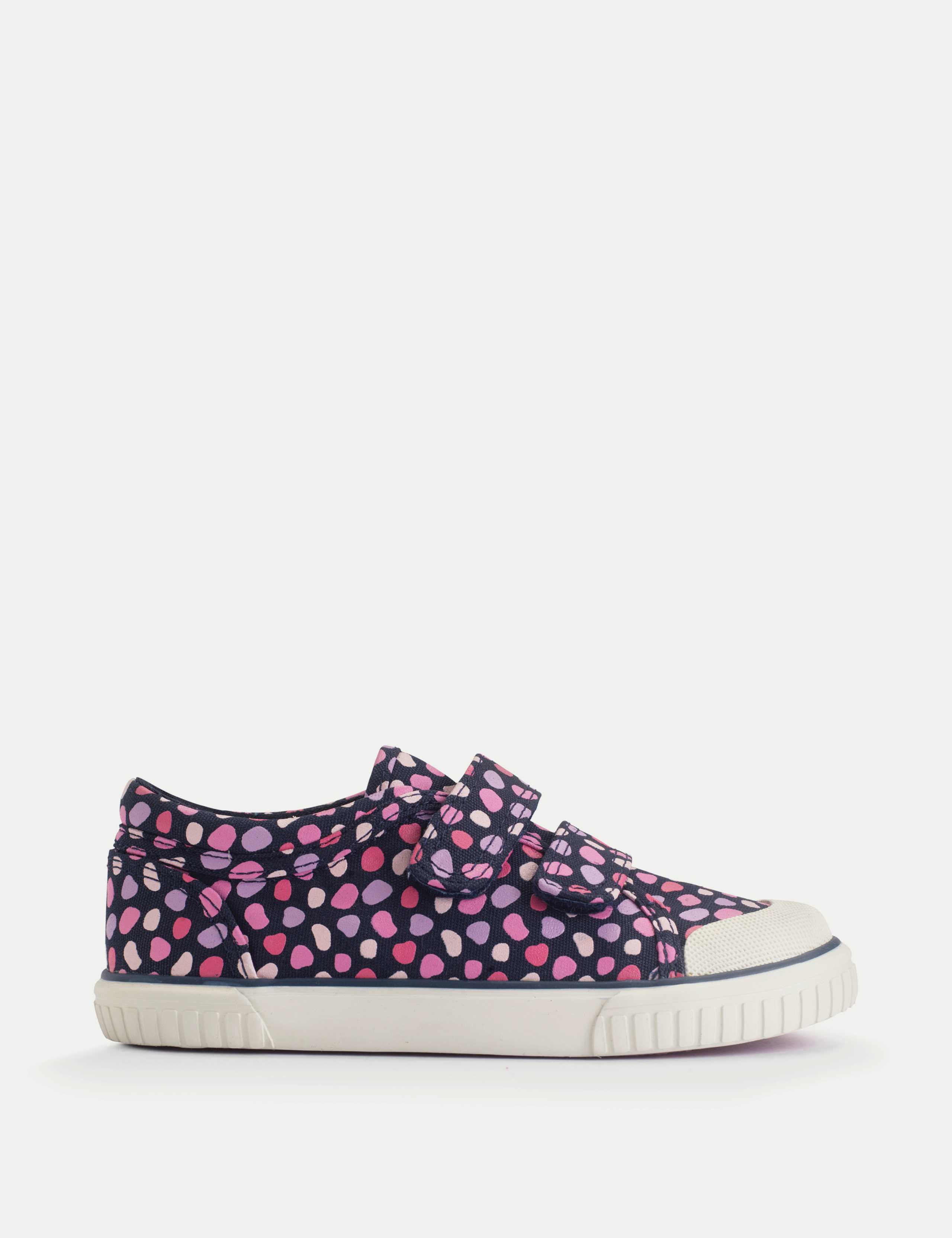 Kids' Splash Print Canvas Riptape Trainers (6 Small - 3 Large)