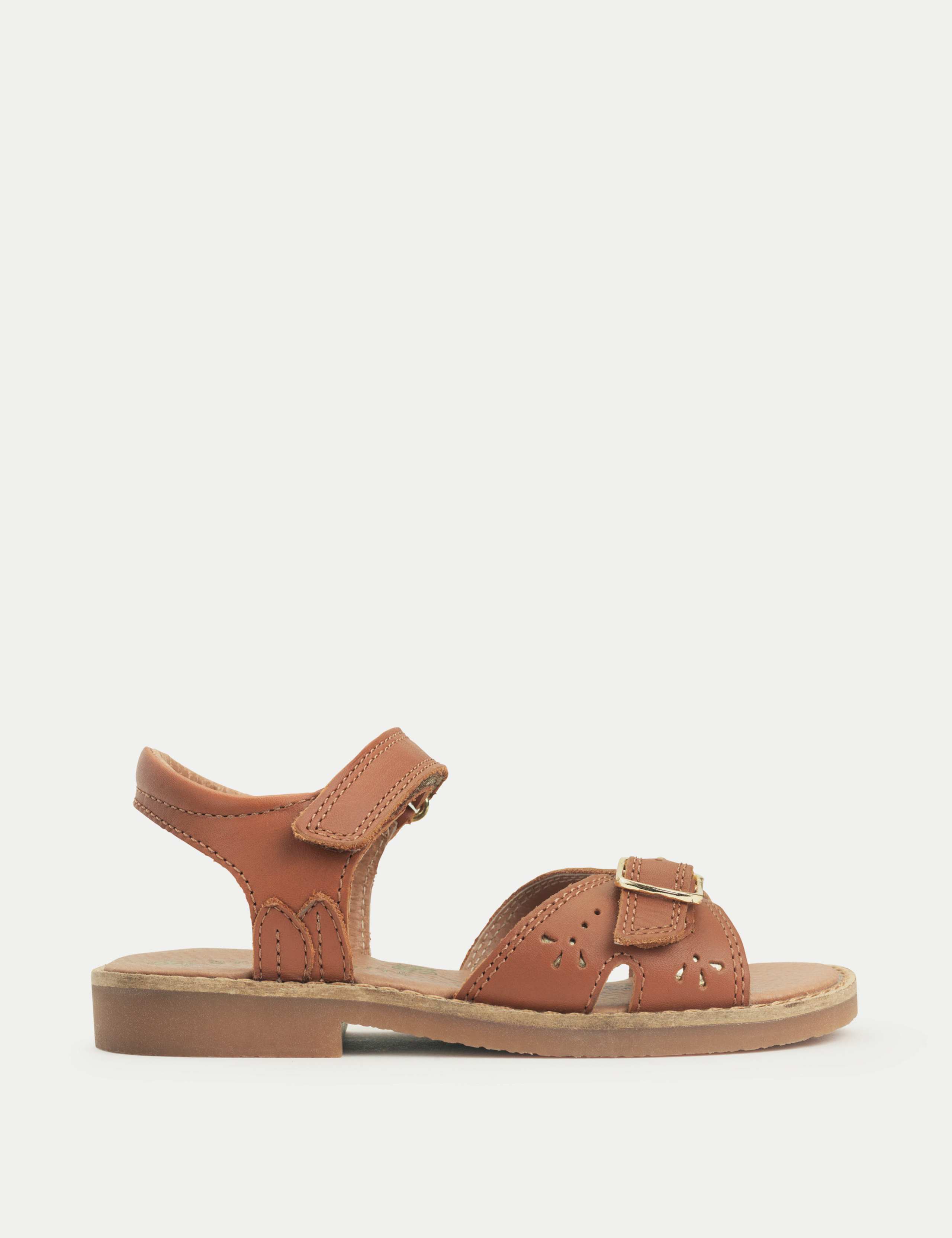 Kids' Schoolwear Leather Riptape Sandals (7 Small - 1½ Large)