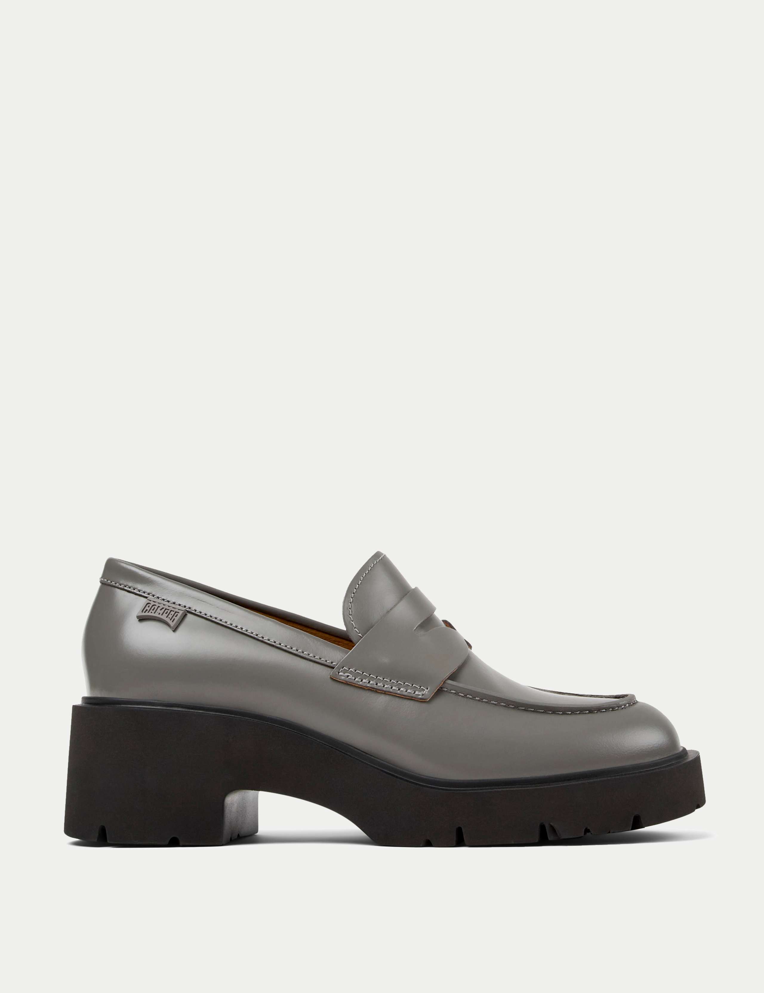 Leather Flatform Loafers