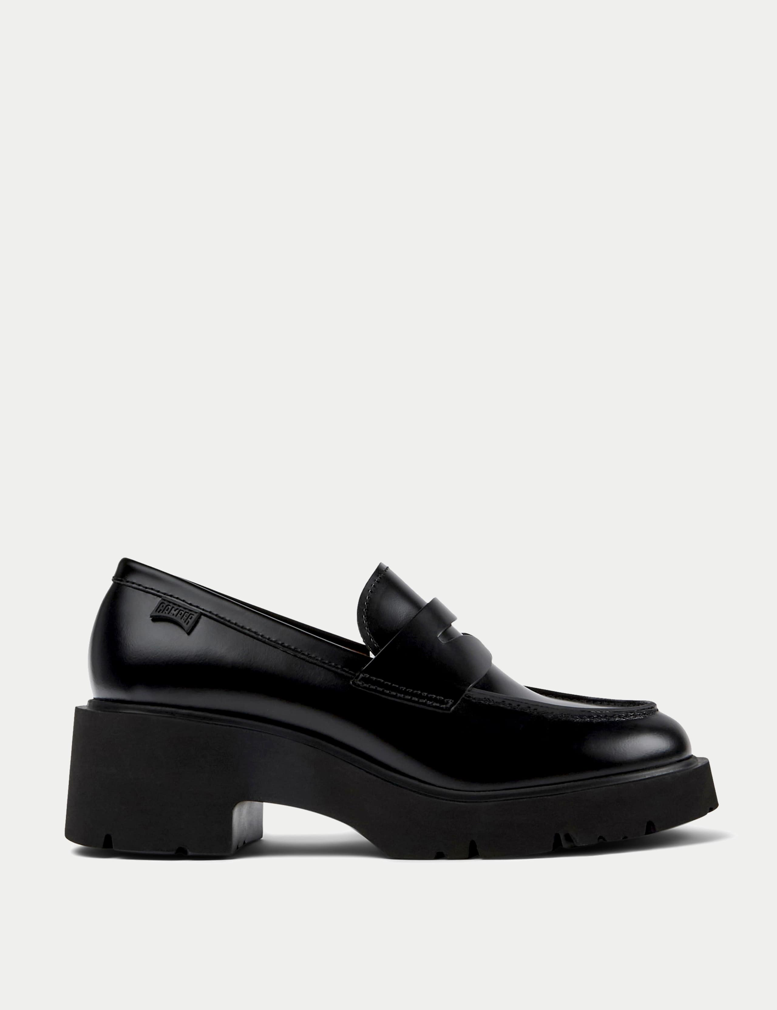 Block Heel Loafers