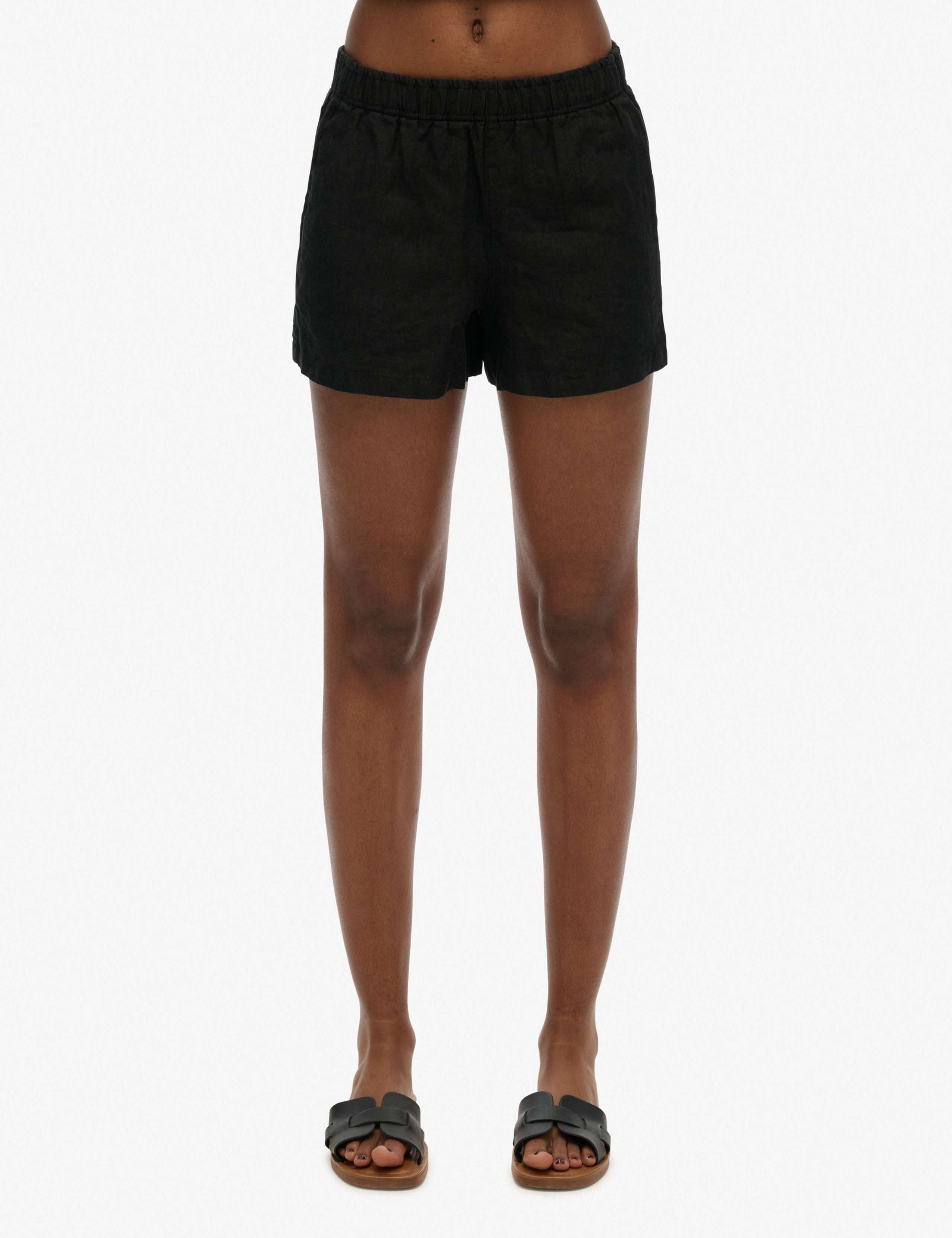 Pure Linen Elasticated Waist Shorts