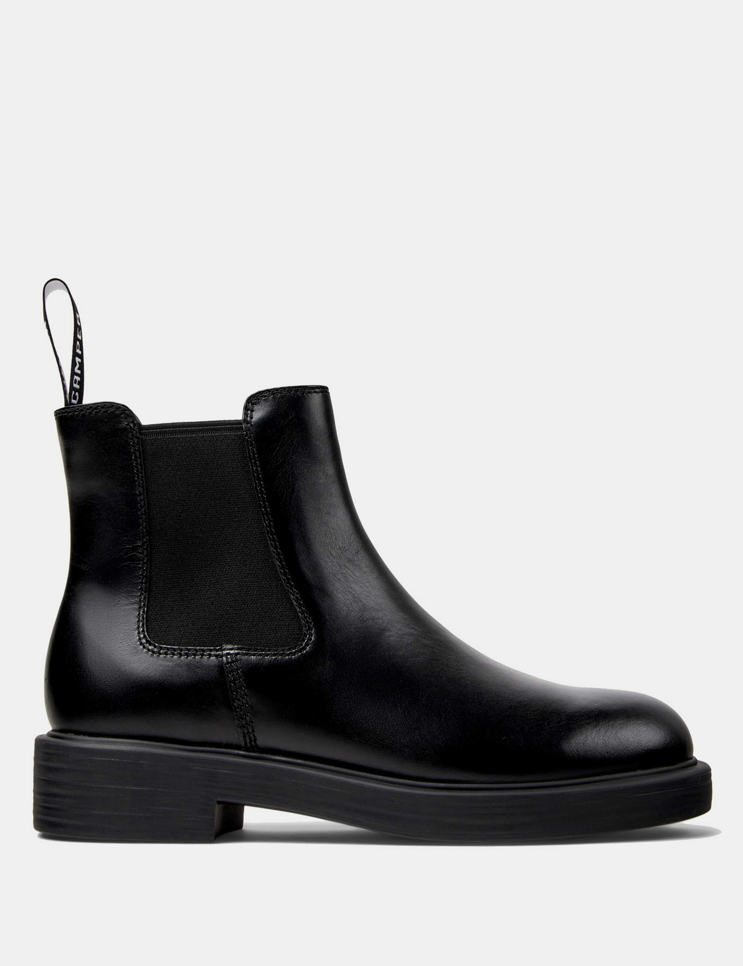 Leather Chelsea Block Heel Ankle Boots