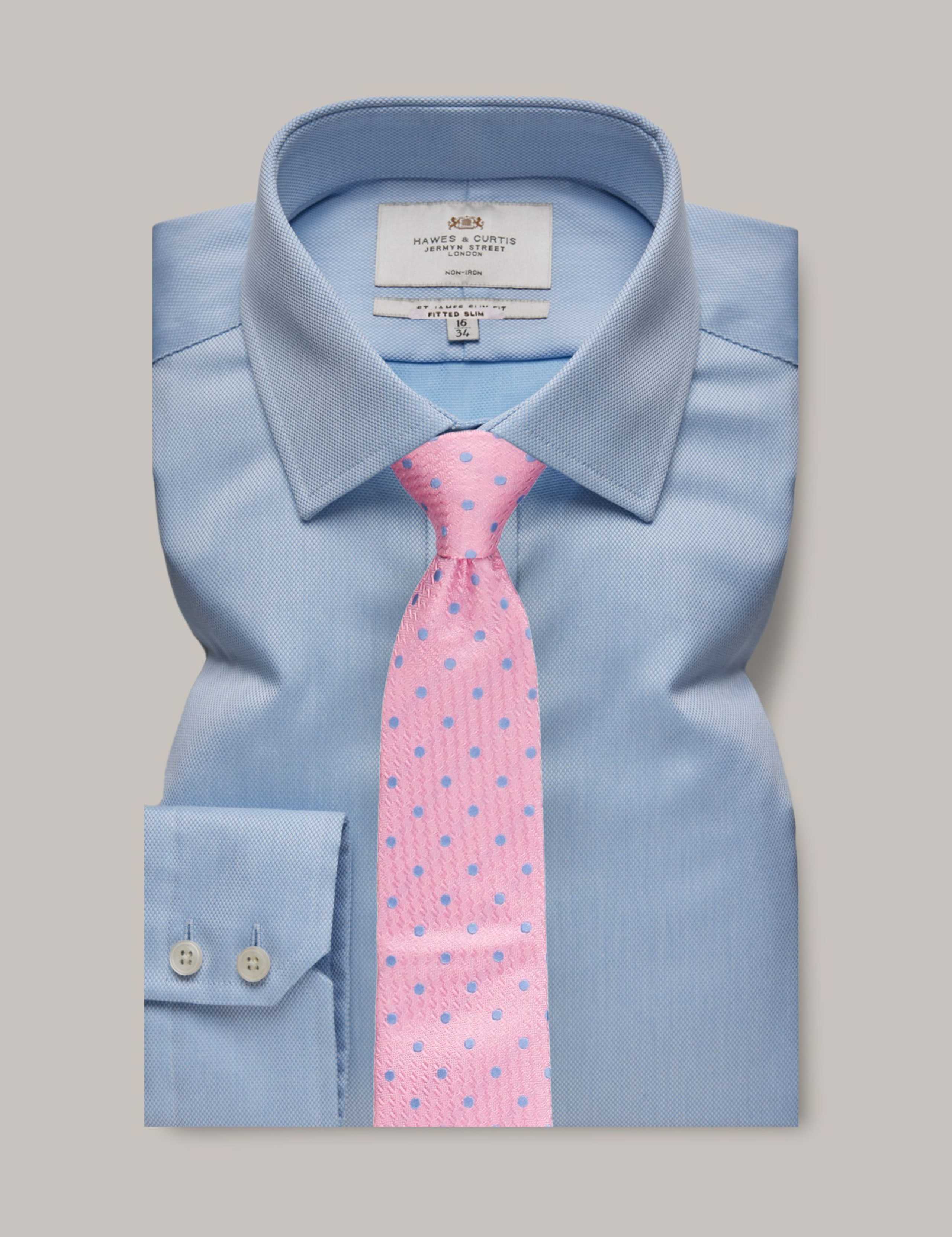 Slim Fit Pure Cotton Pique Shirt